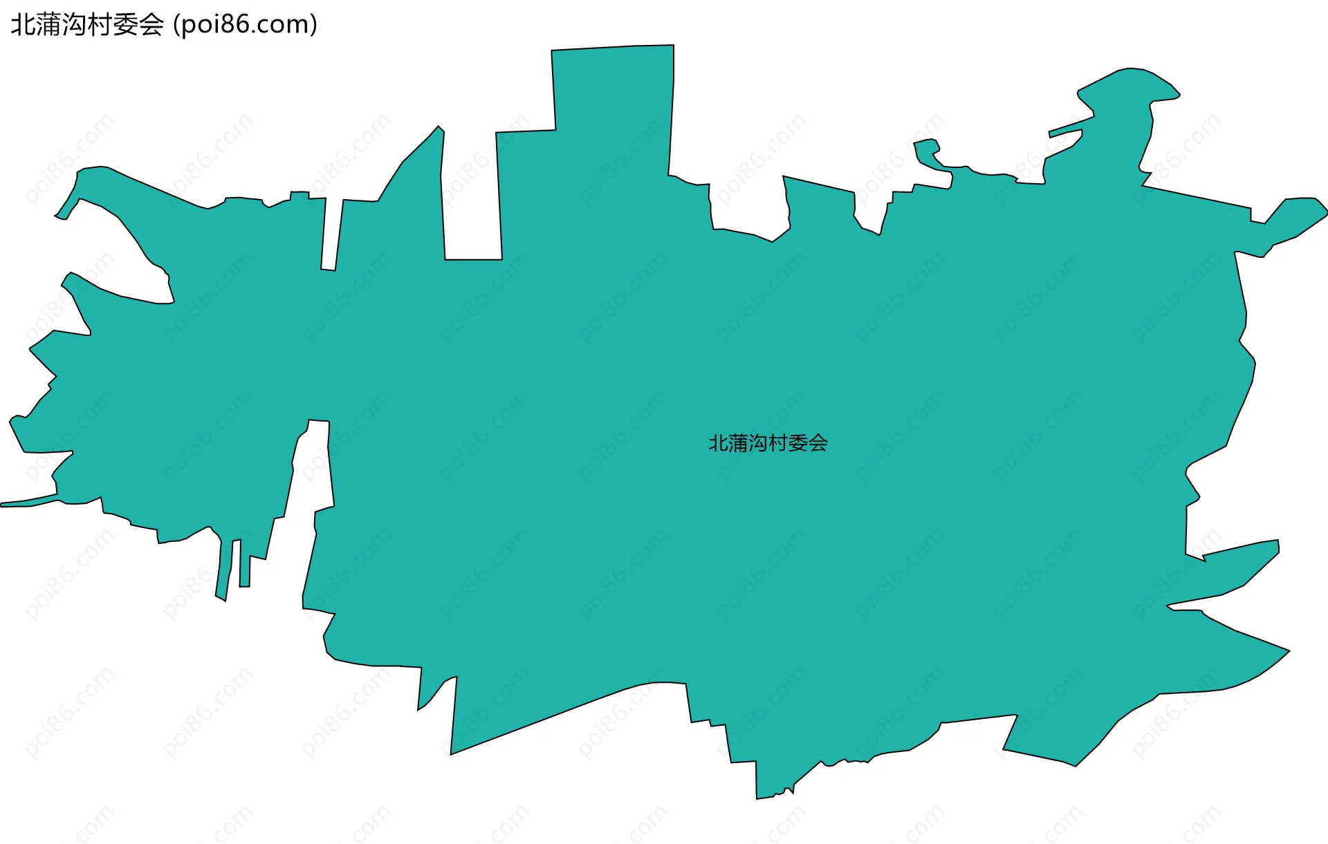 北蒲沟村委会边界地图