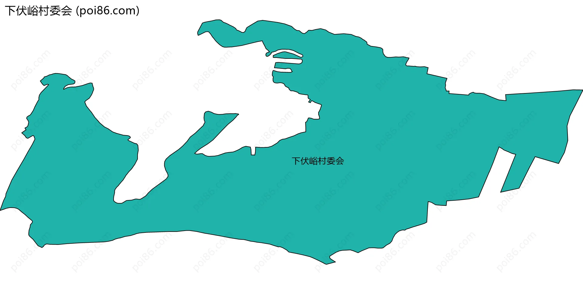 下伏峪村委会边界地图