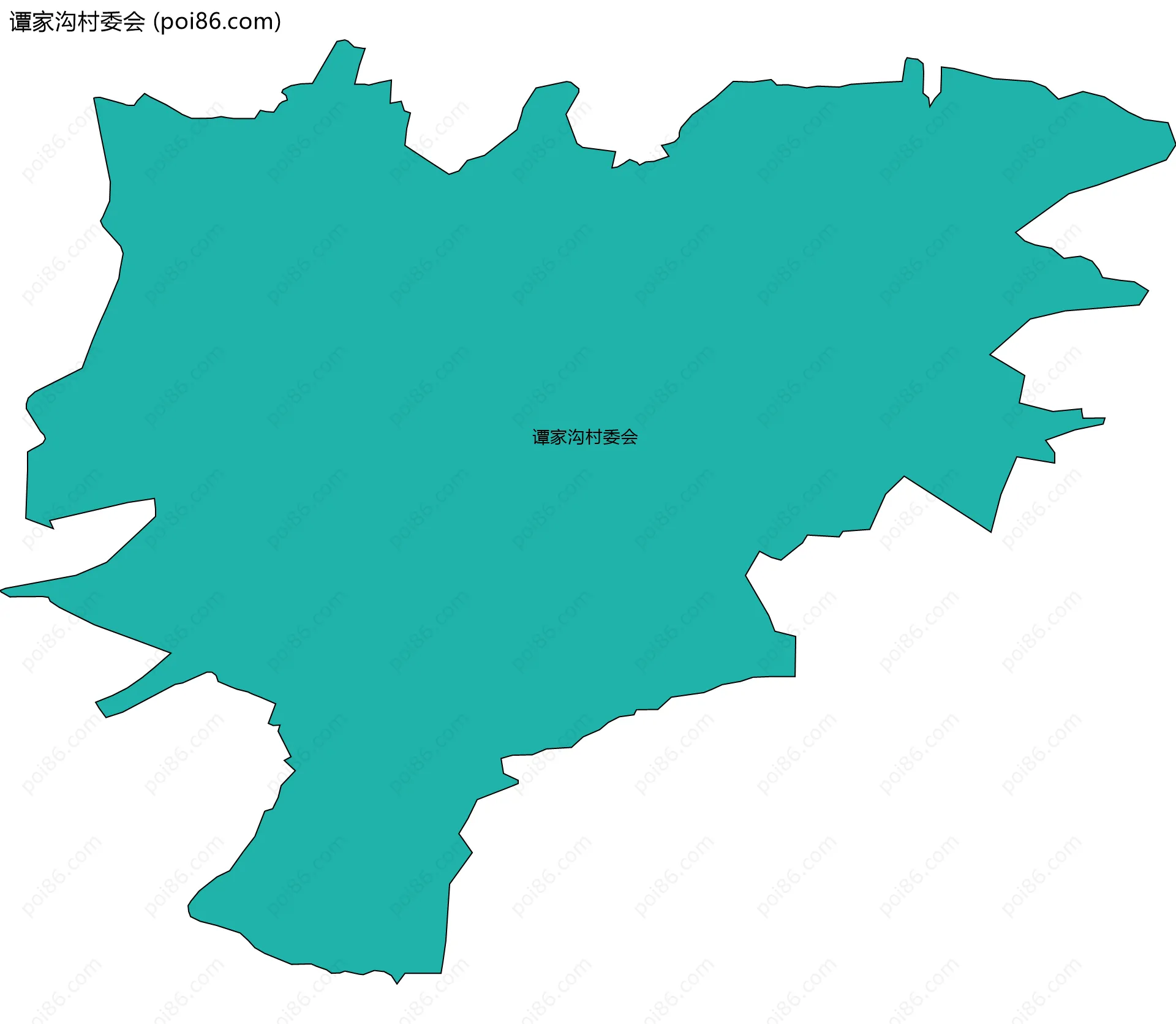 谭家沟村委会边界地图