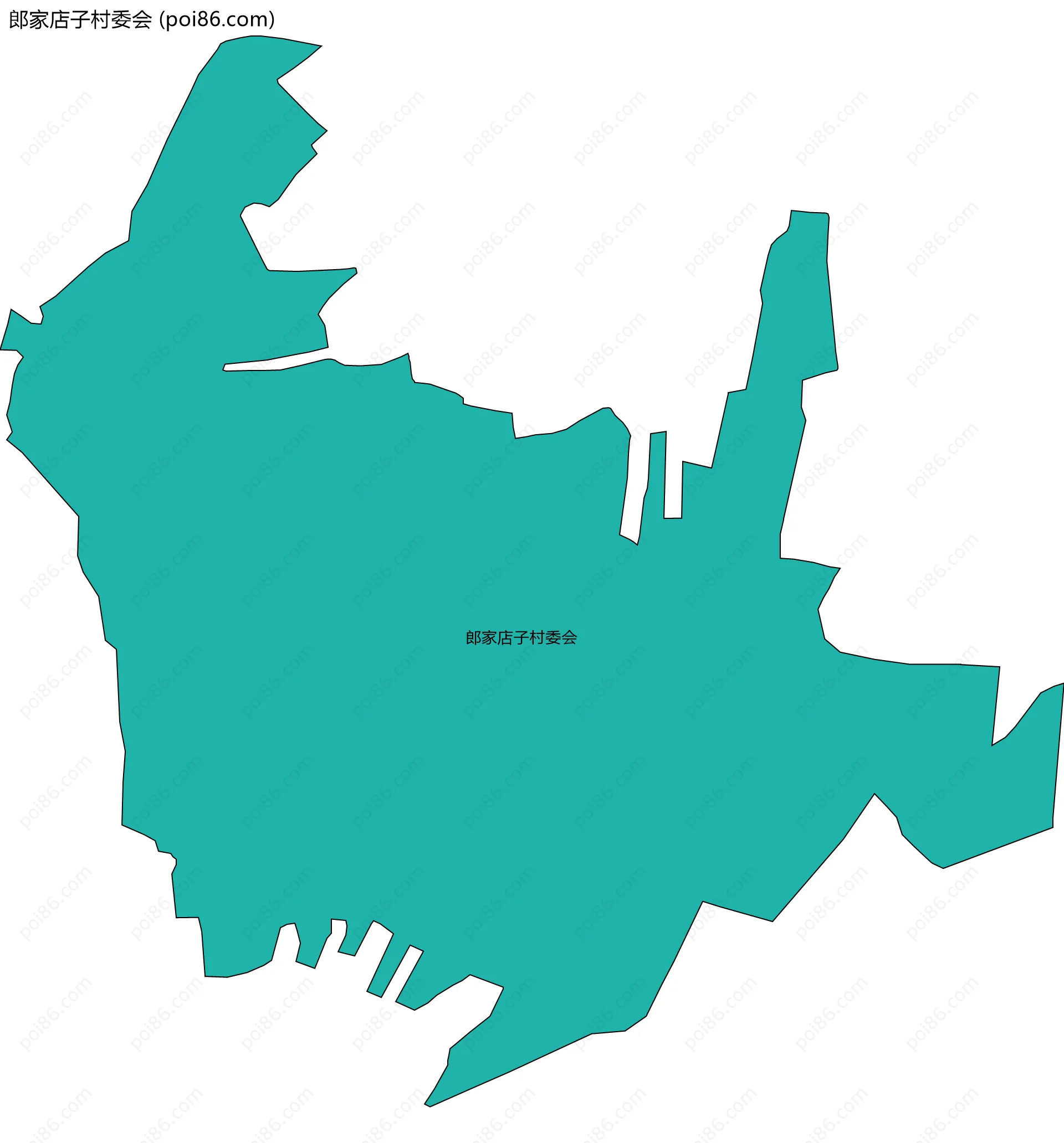 郎家店子村委会边界地图