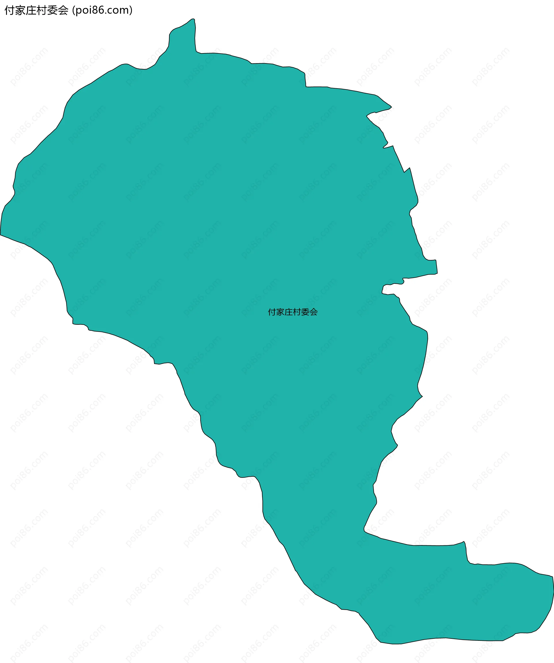 付家庄村委会边界地图