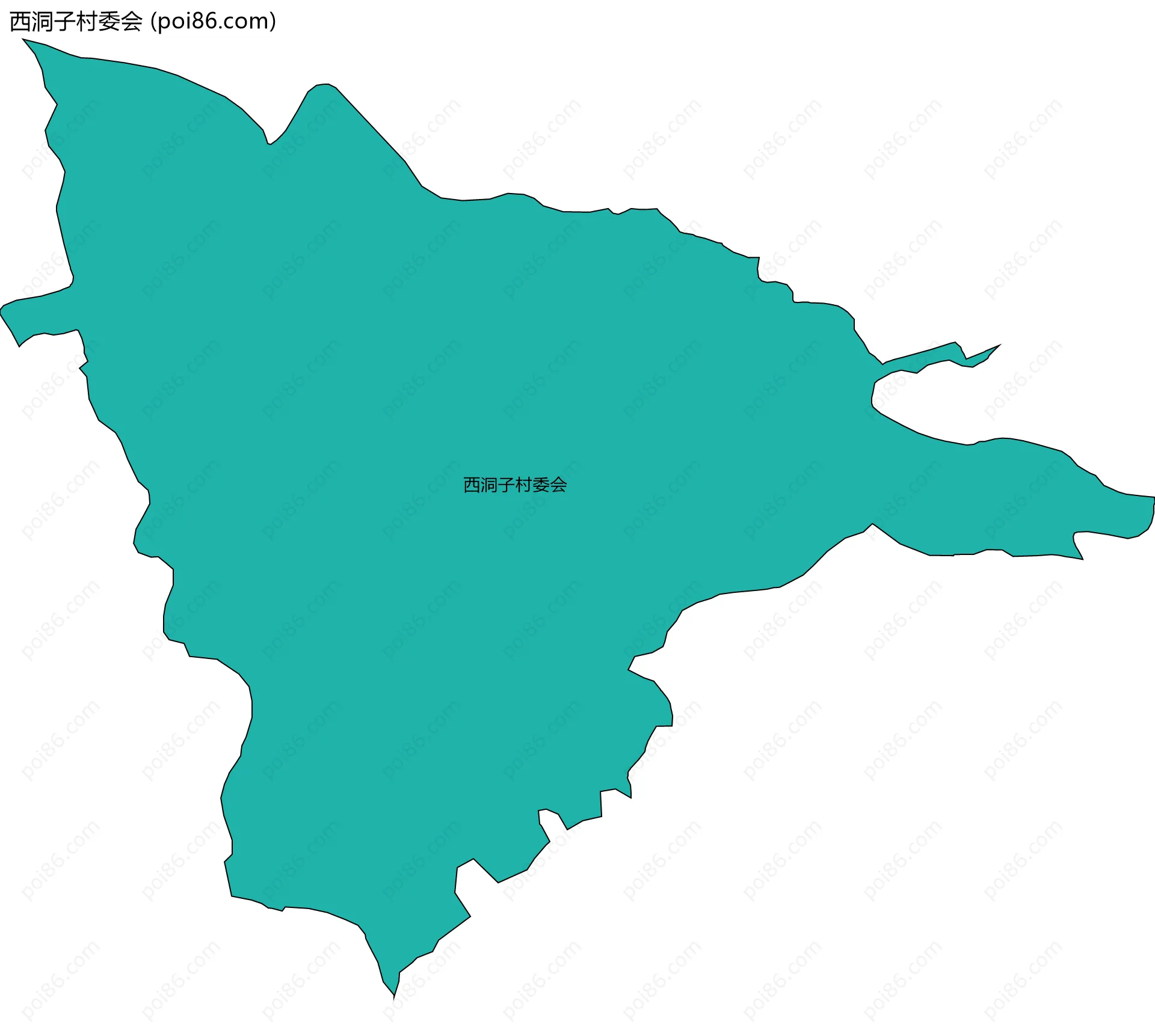 西洞子村委会边界地图