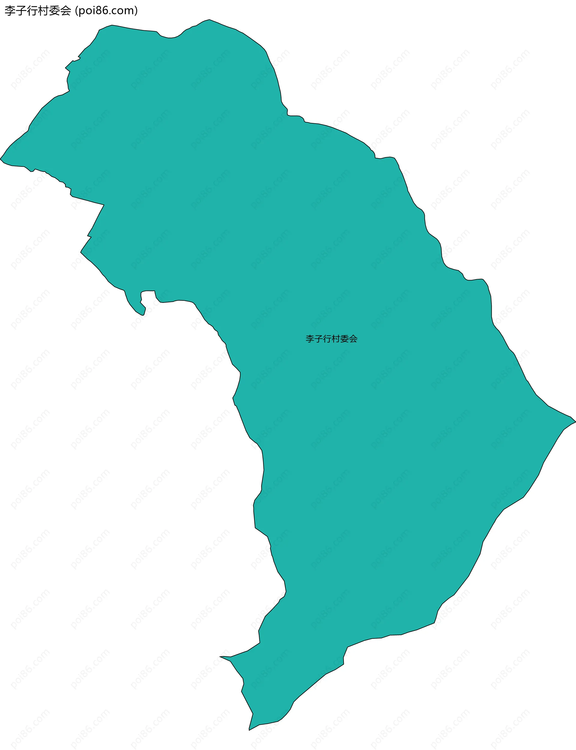 李子行村委会边界地图