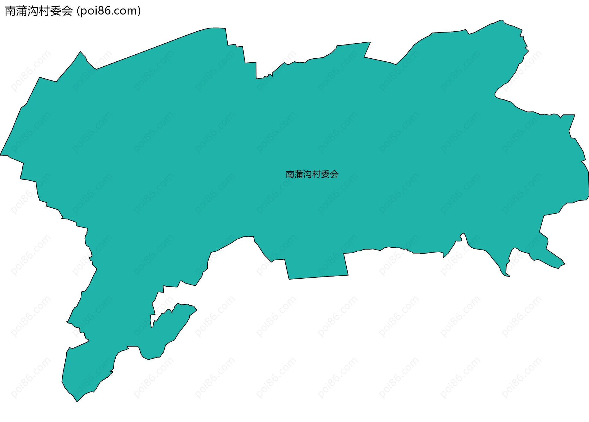 南蒲沟村委会边界地图