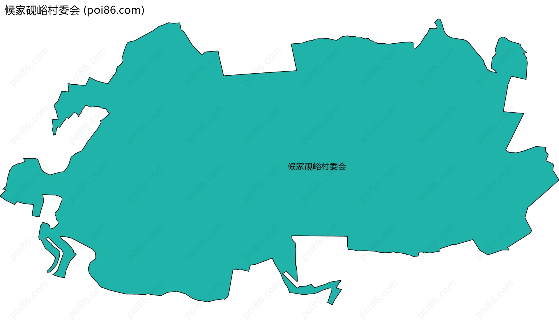 候家砚峪村委会边界地图