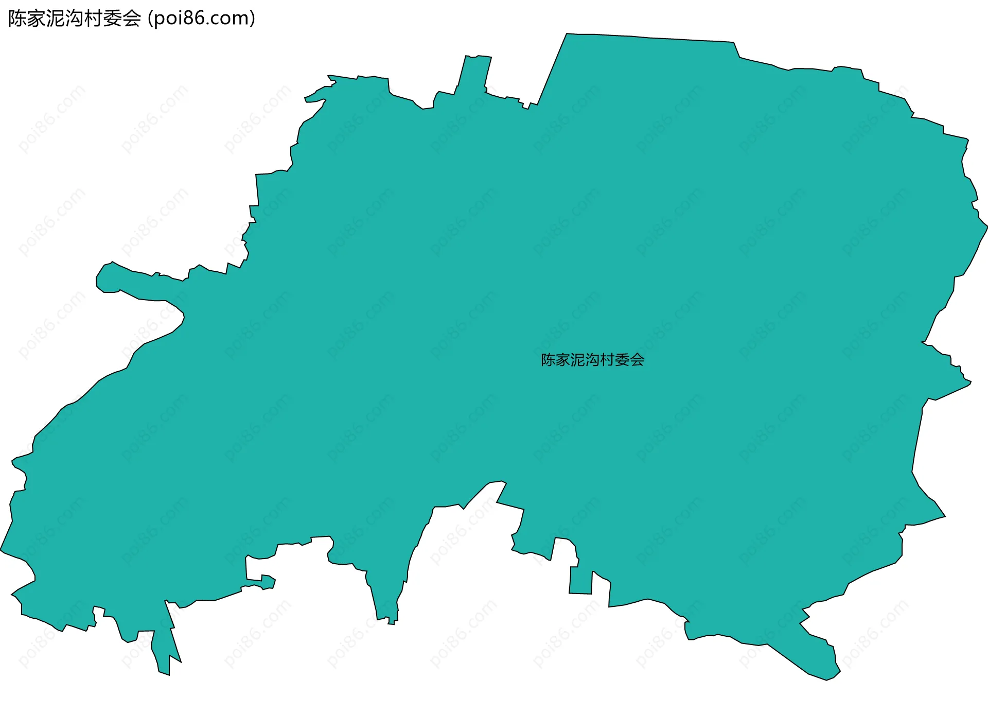 陈家泥沟村委会边界地图