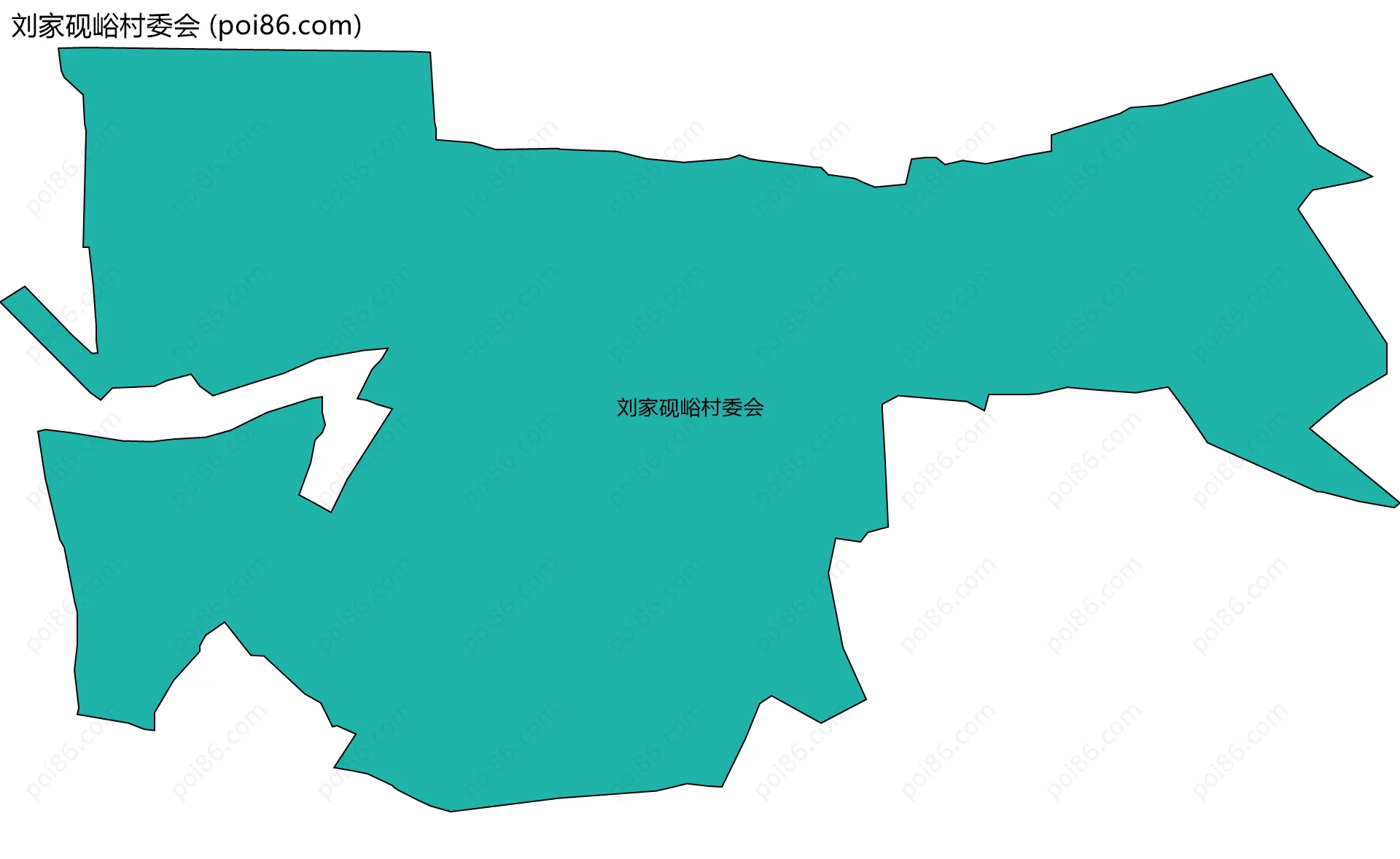 刘家砚峪村委会边界地图