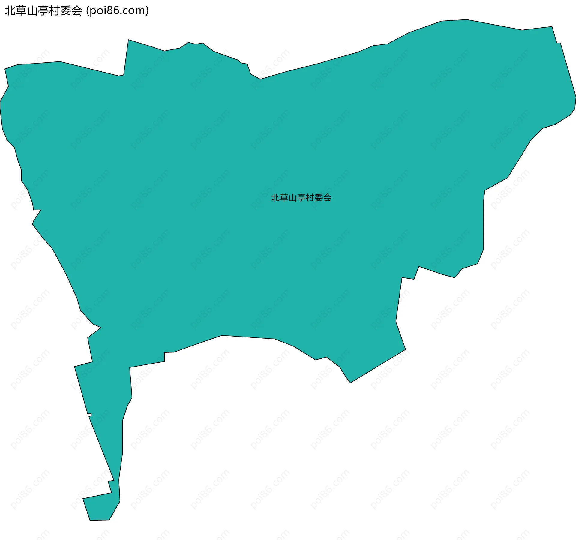 北草山亭村委会边界地图