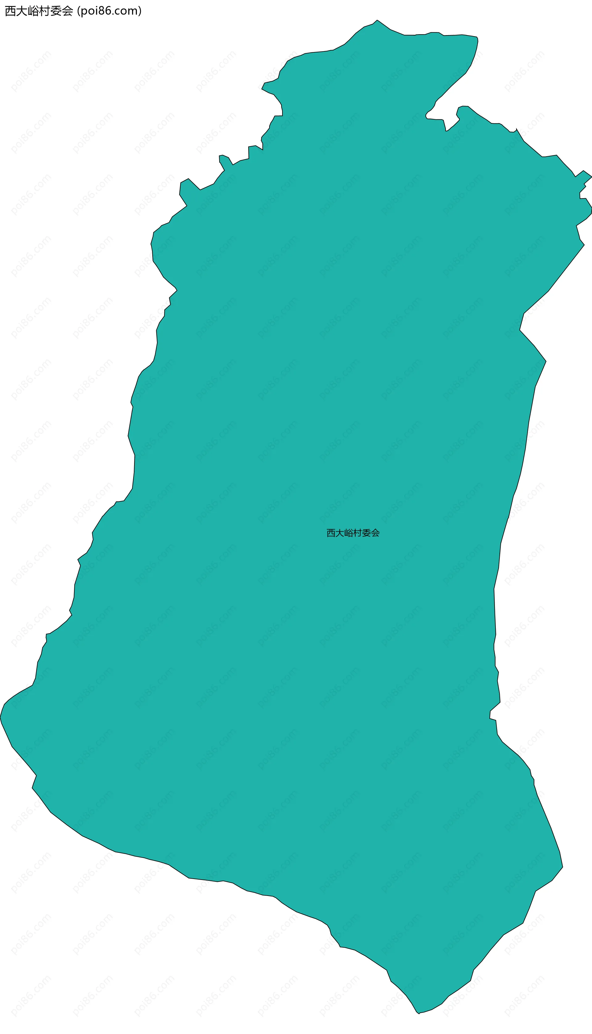 西大峪村委会边界地图