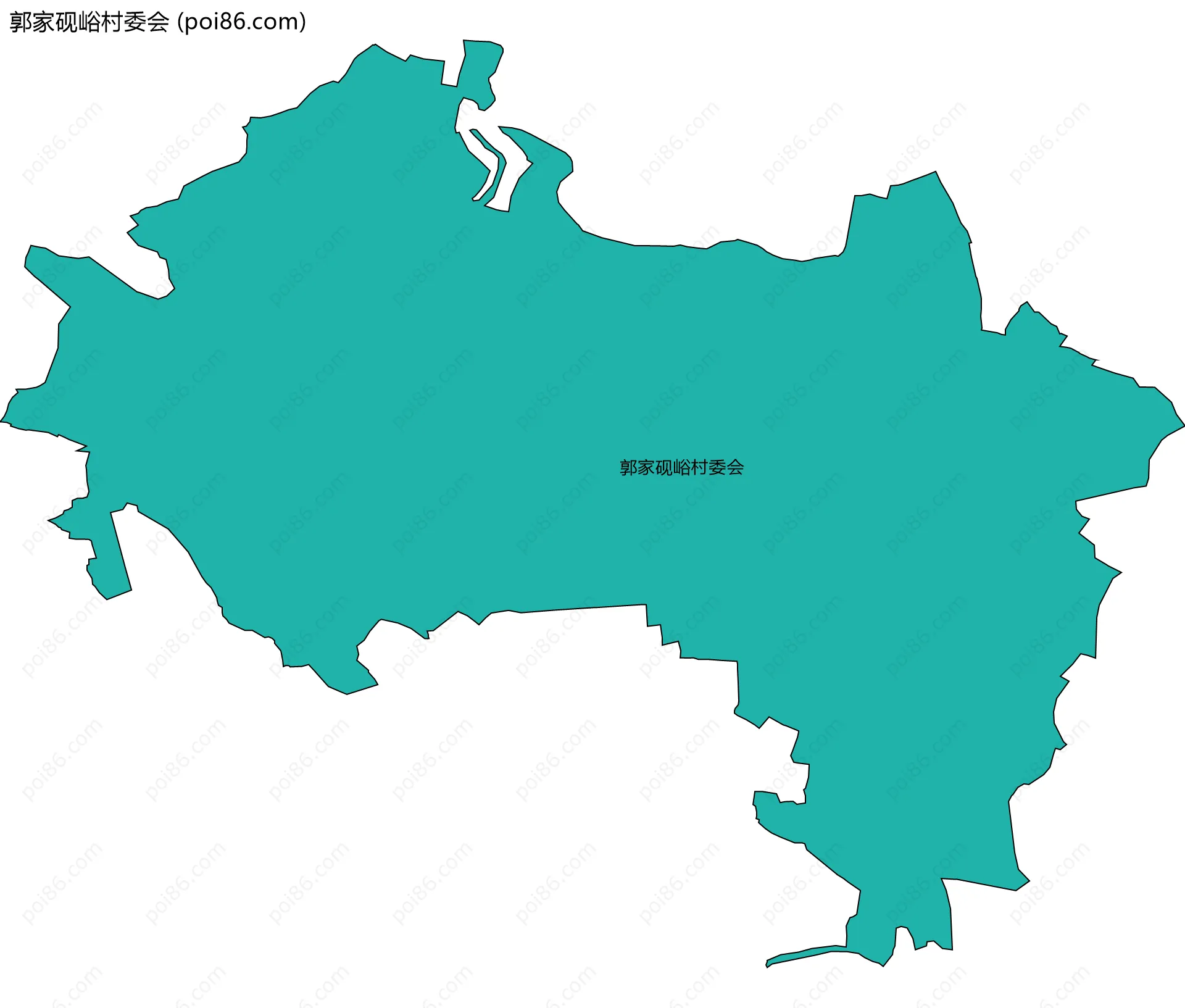 郭家砚峪村委会边界地图