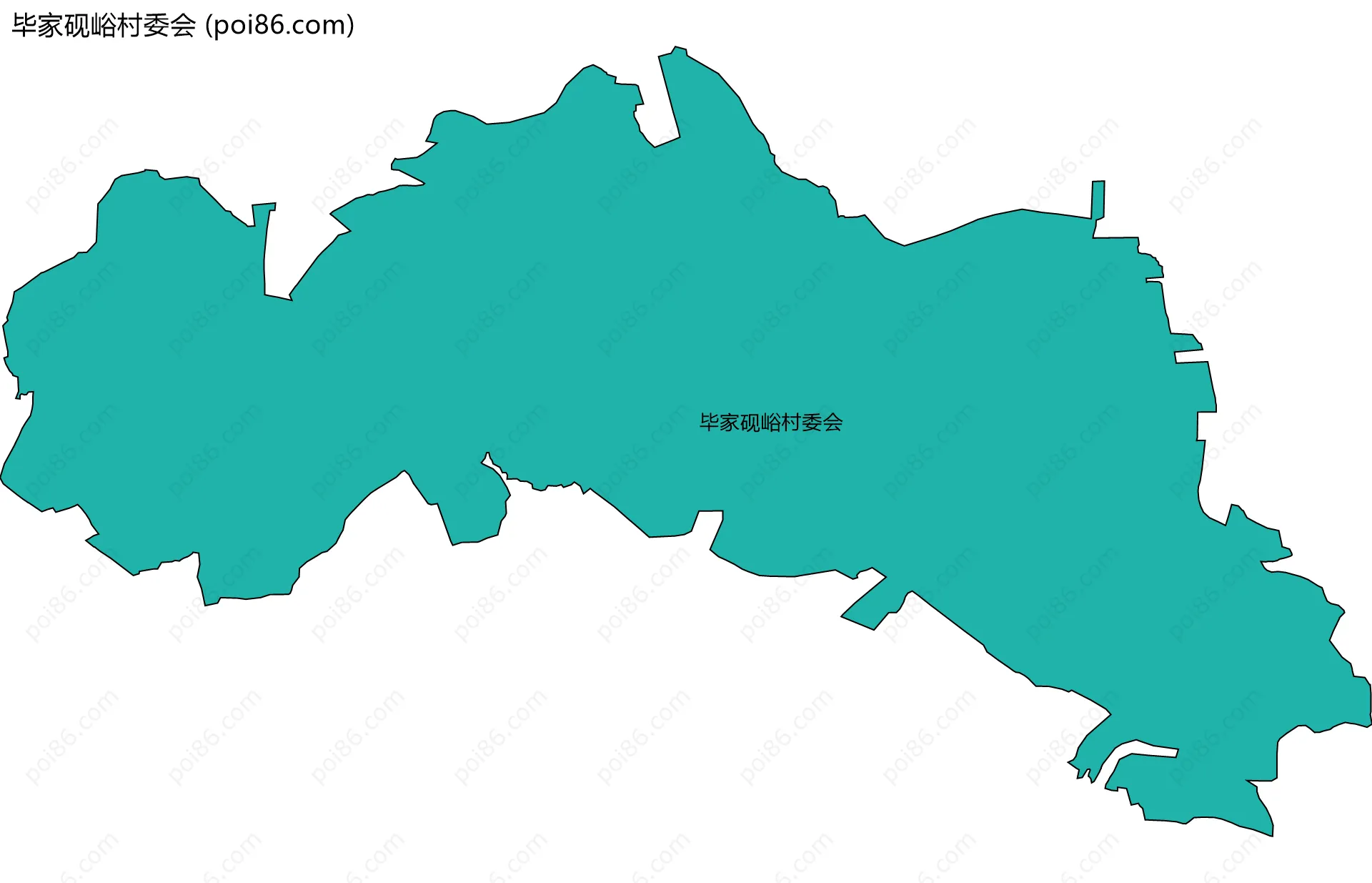 毕家砚峪村委会边界地图