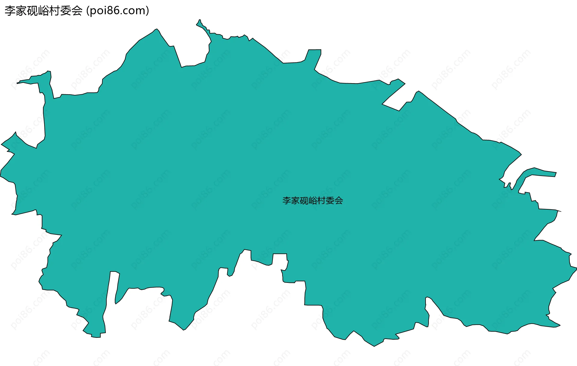 李家砚峪村委会边界地图