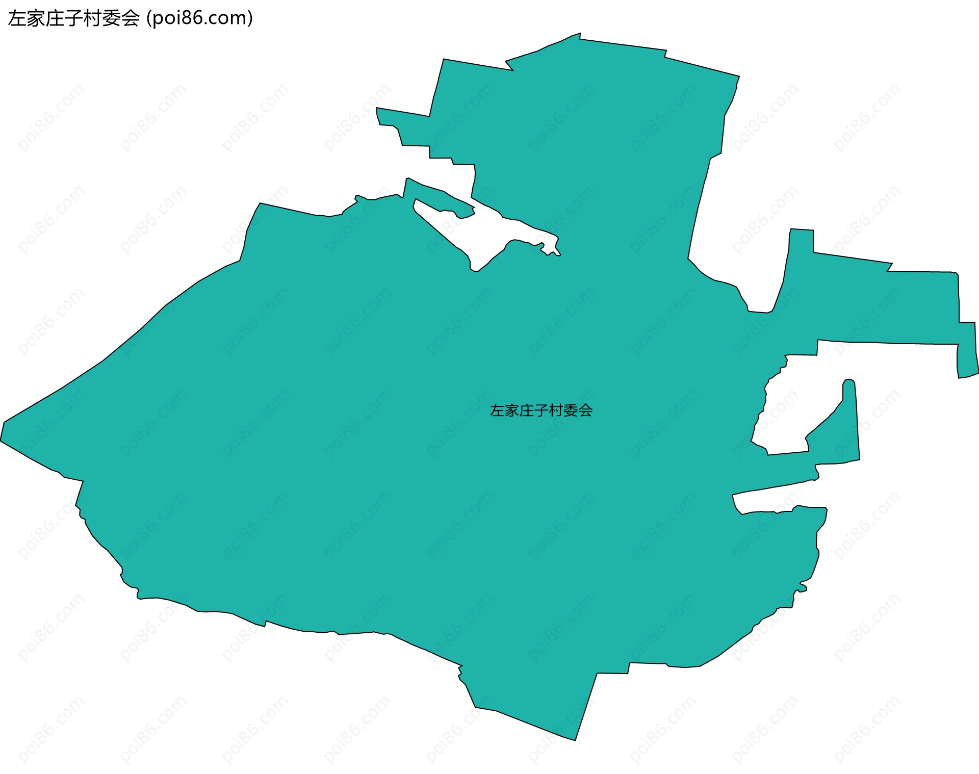 左家庄子村委会边界地图