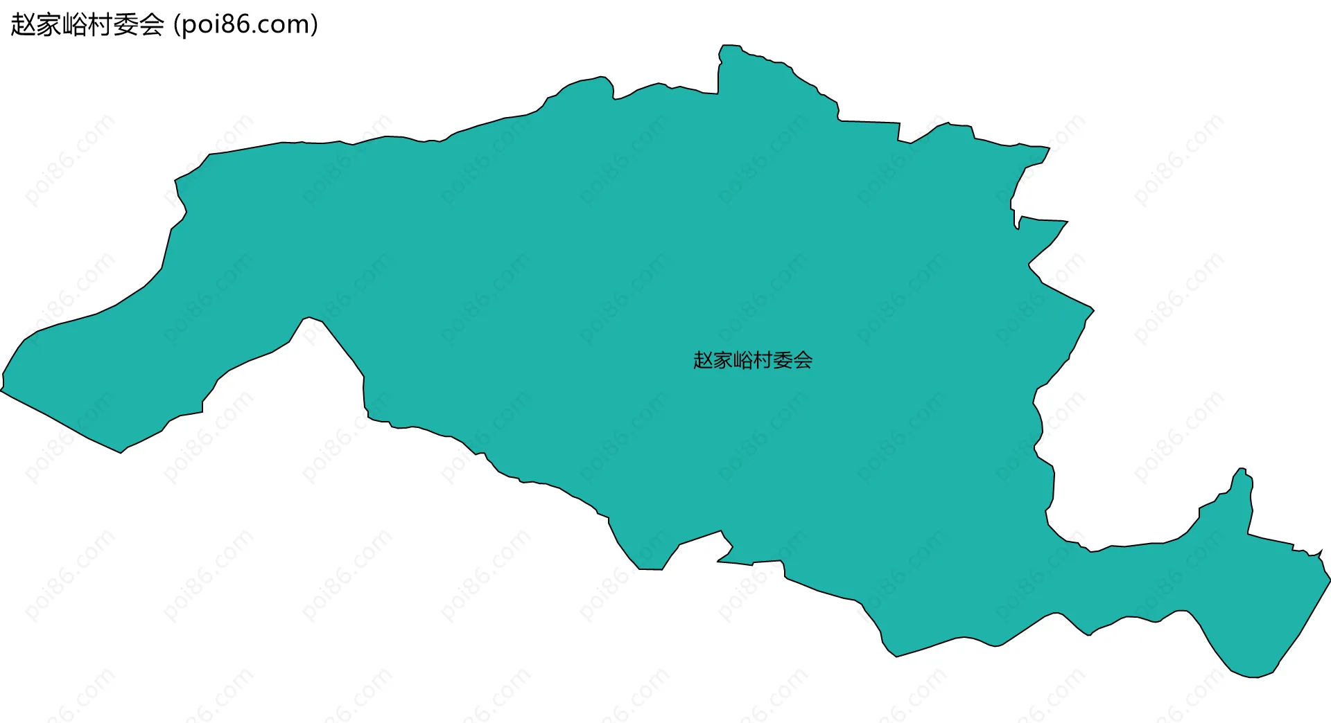 赵家峪村委会边界地图