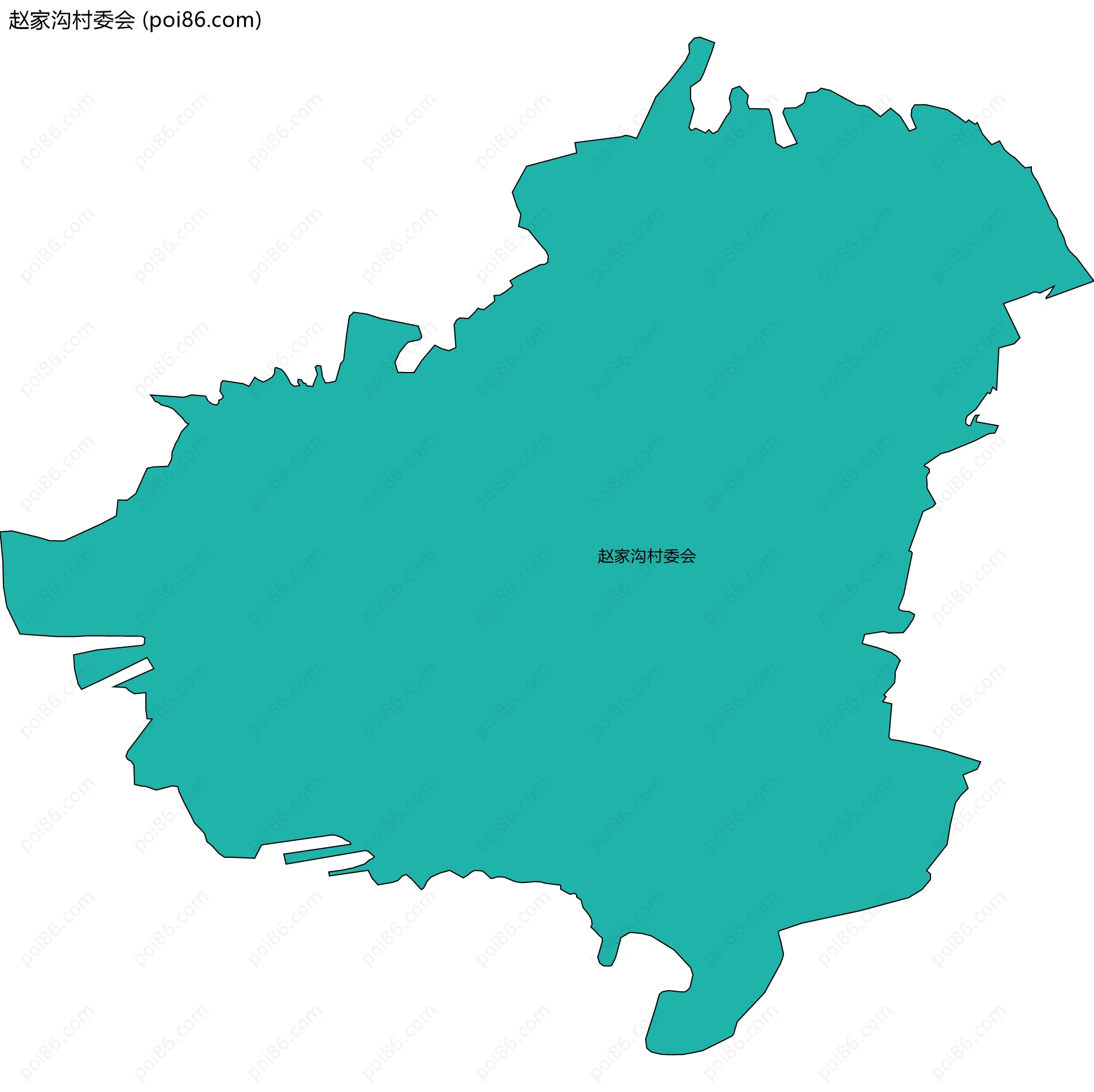 赵家沟村委会边界地图