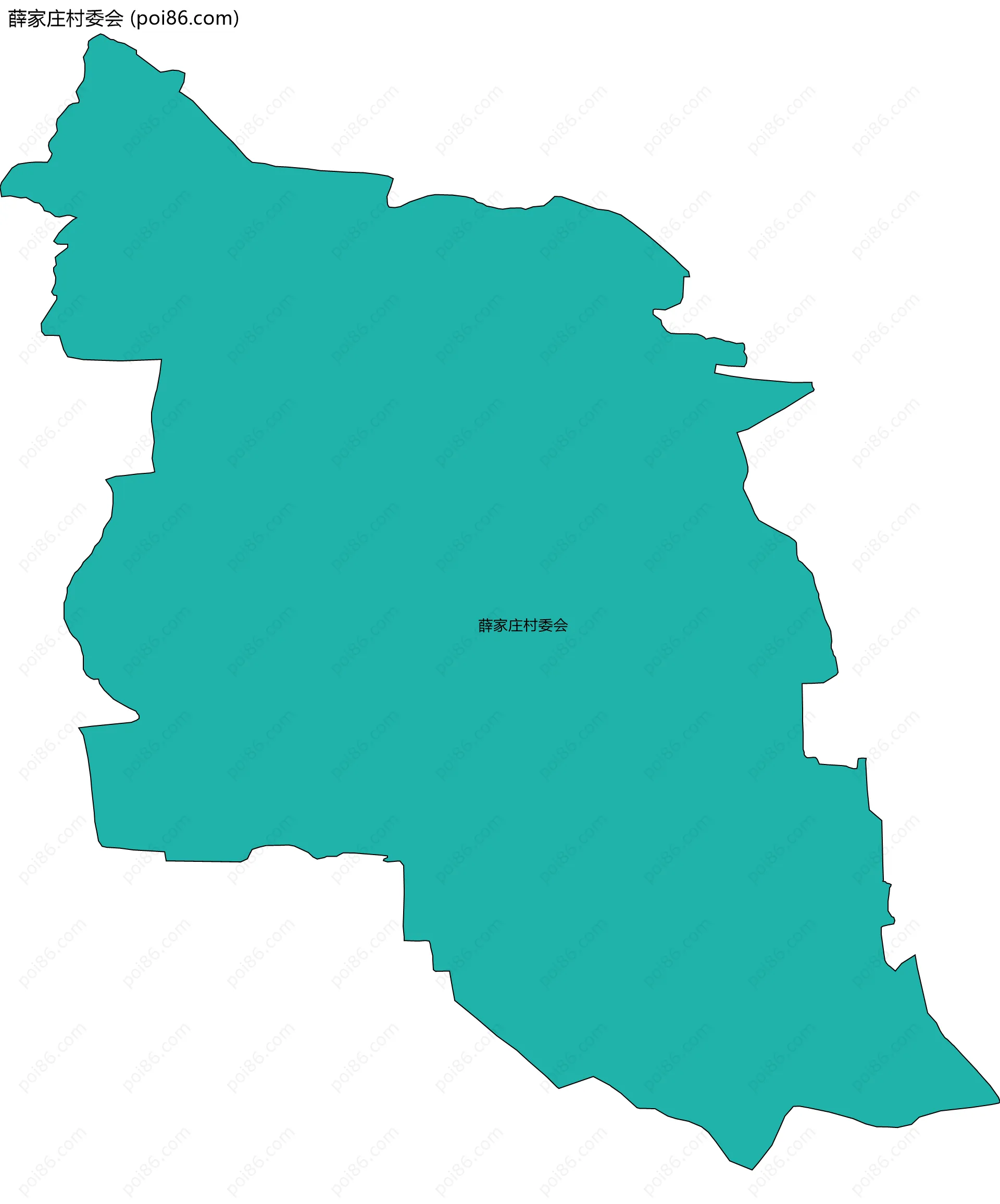 薛家庄村委会边界地图