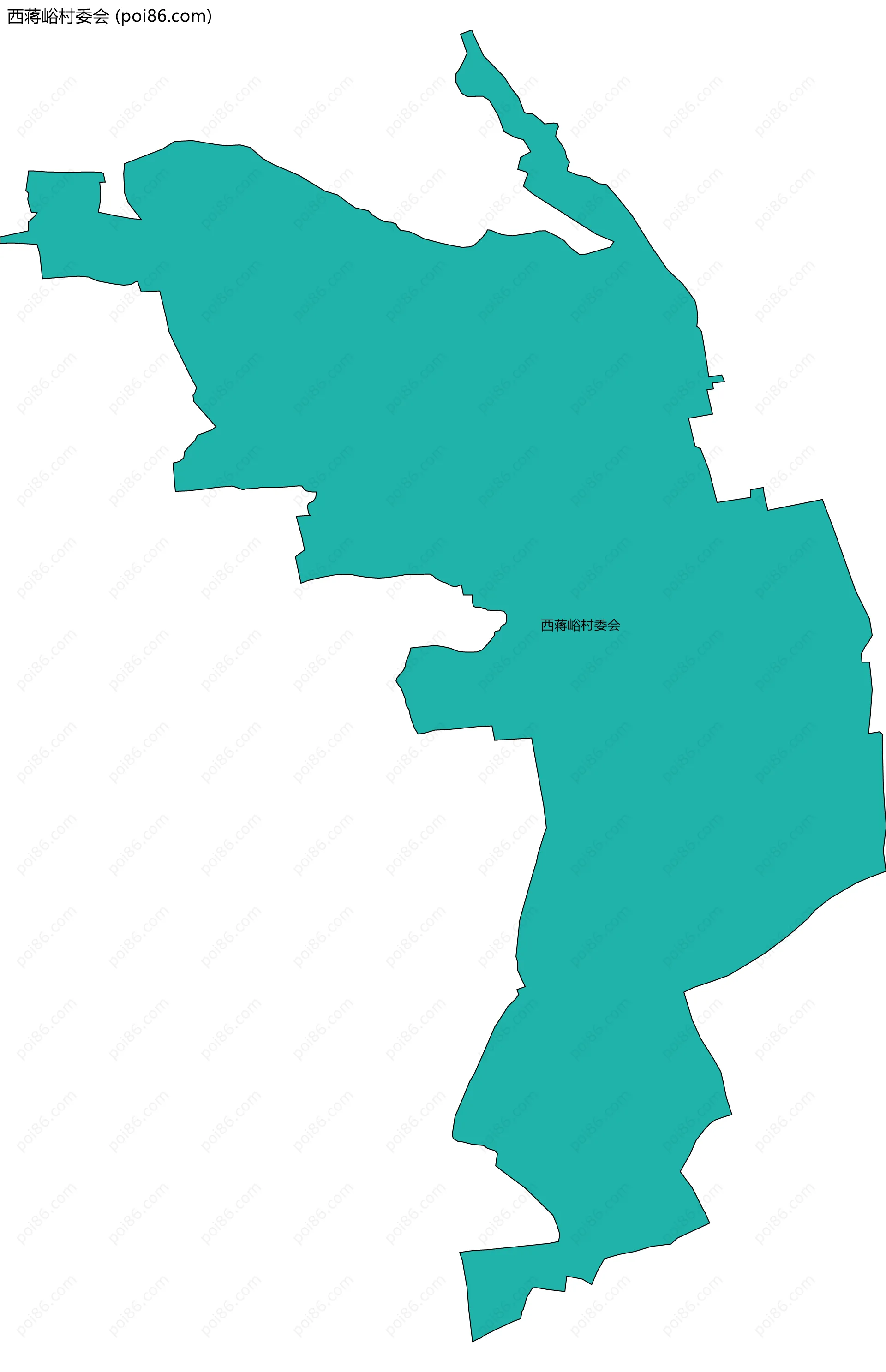 西蒋峪村委会边界地图