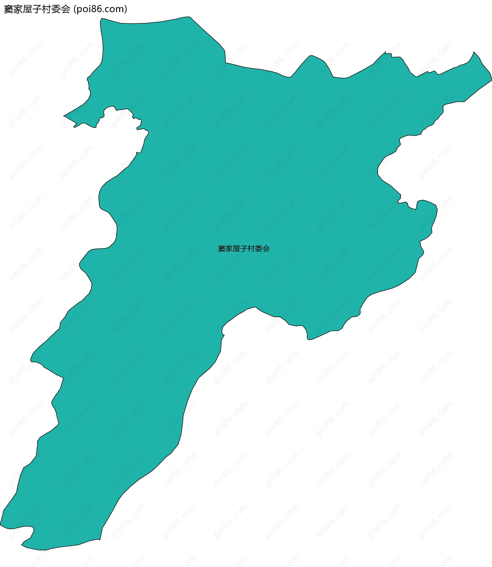 窦家屋子村委会边界地图