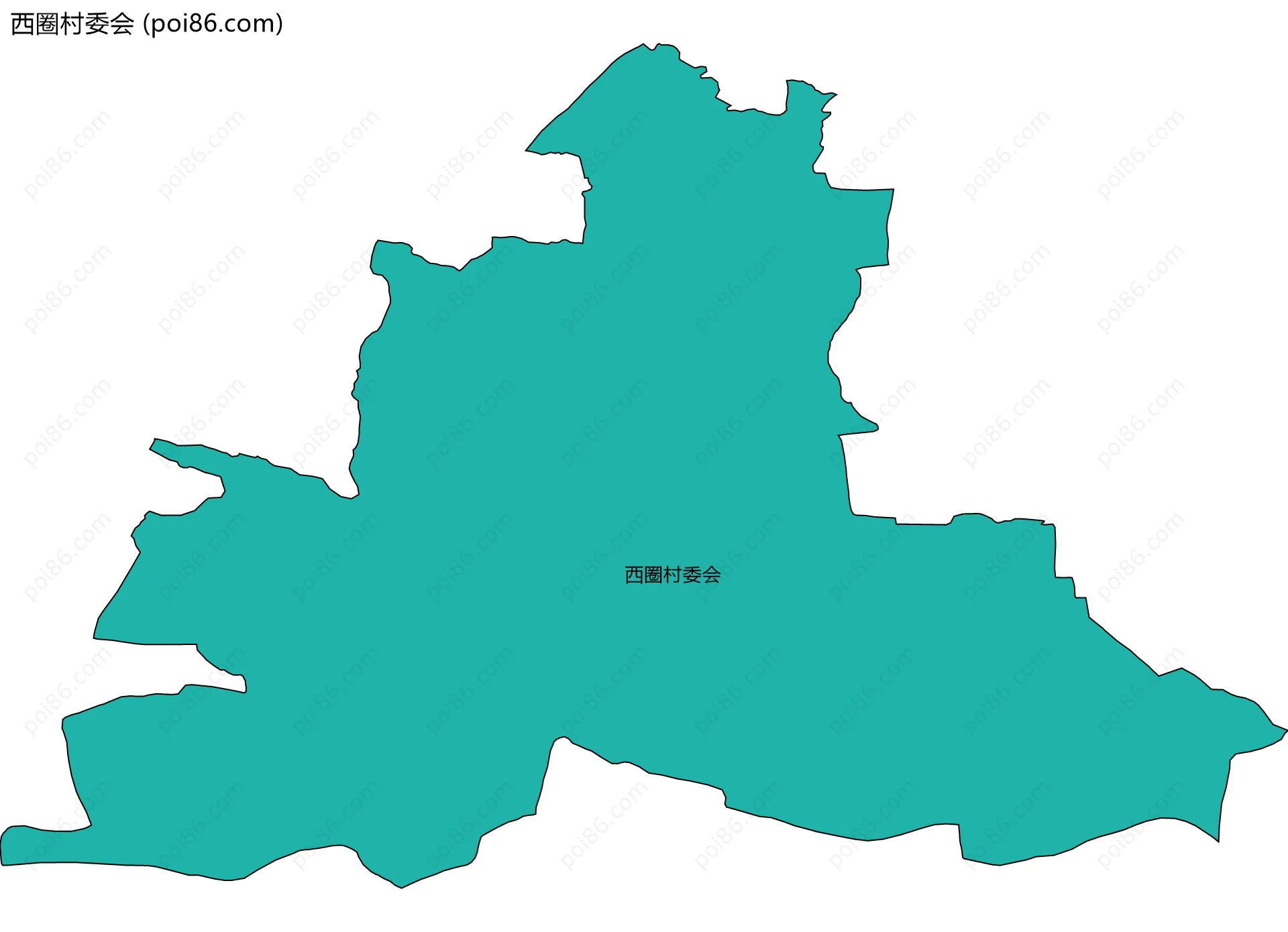西圈村委会边界地图
