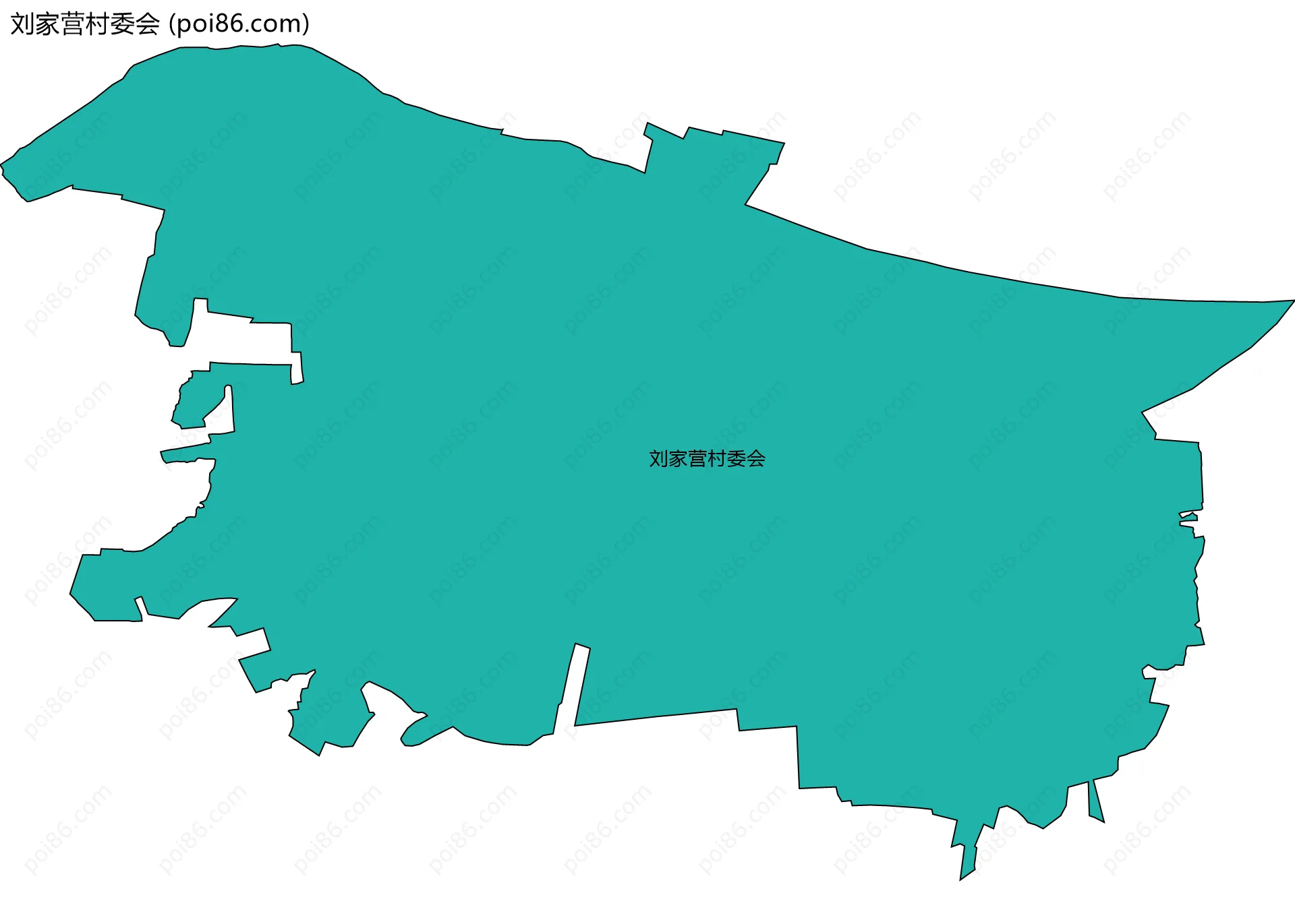 刘家营村委会边界地图