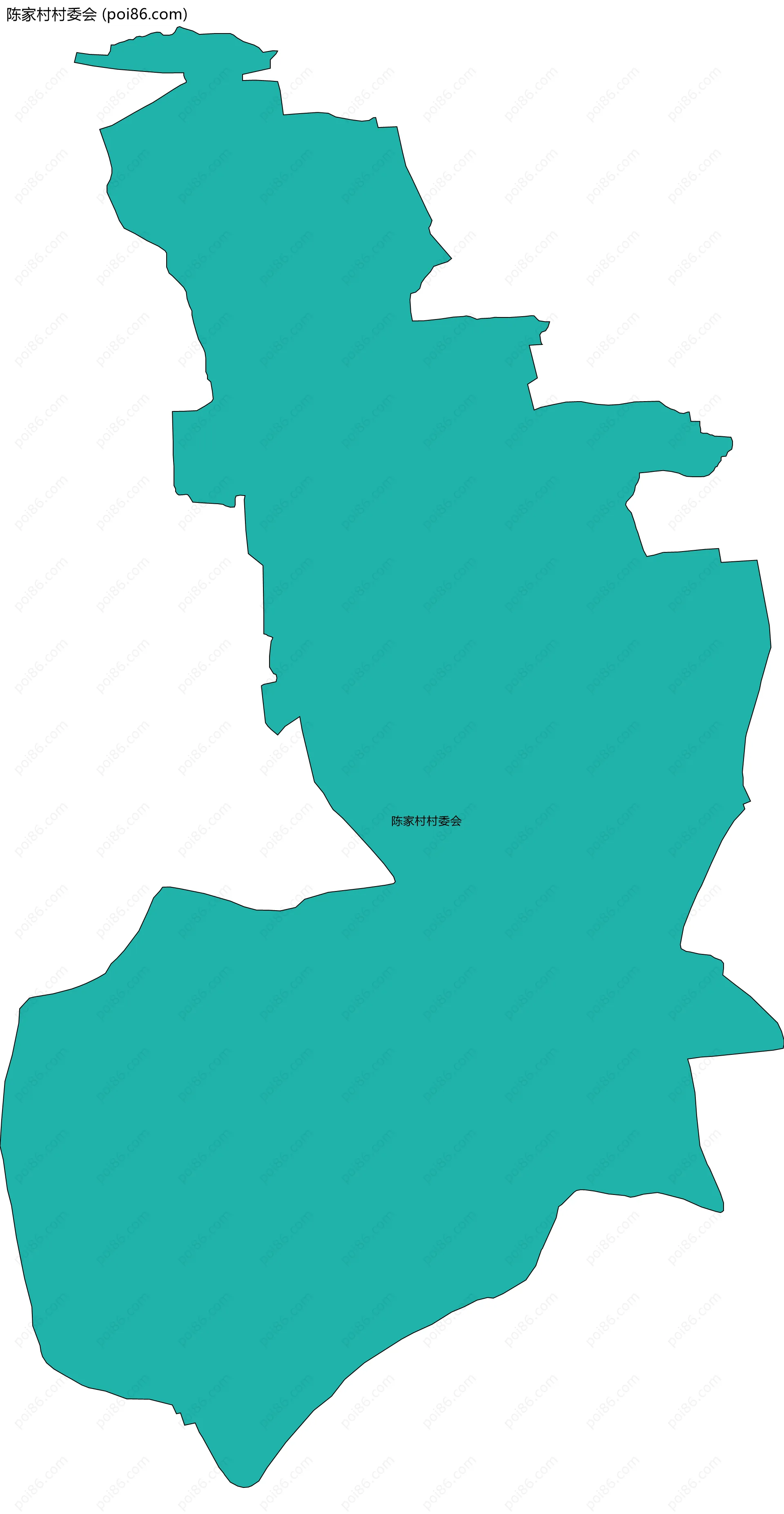 陈家村村委会边界地图