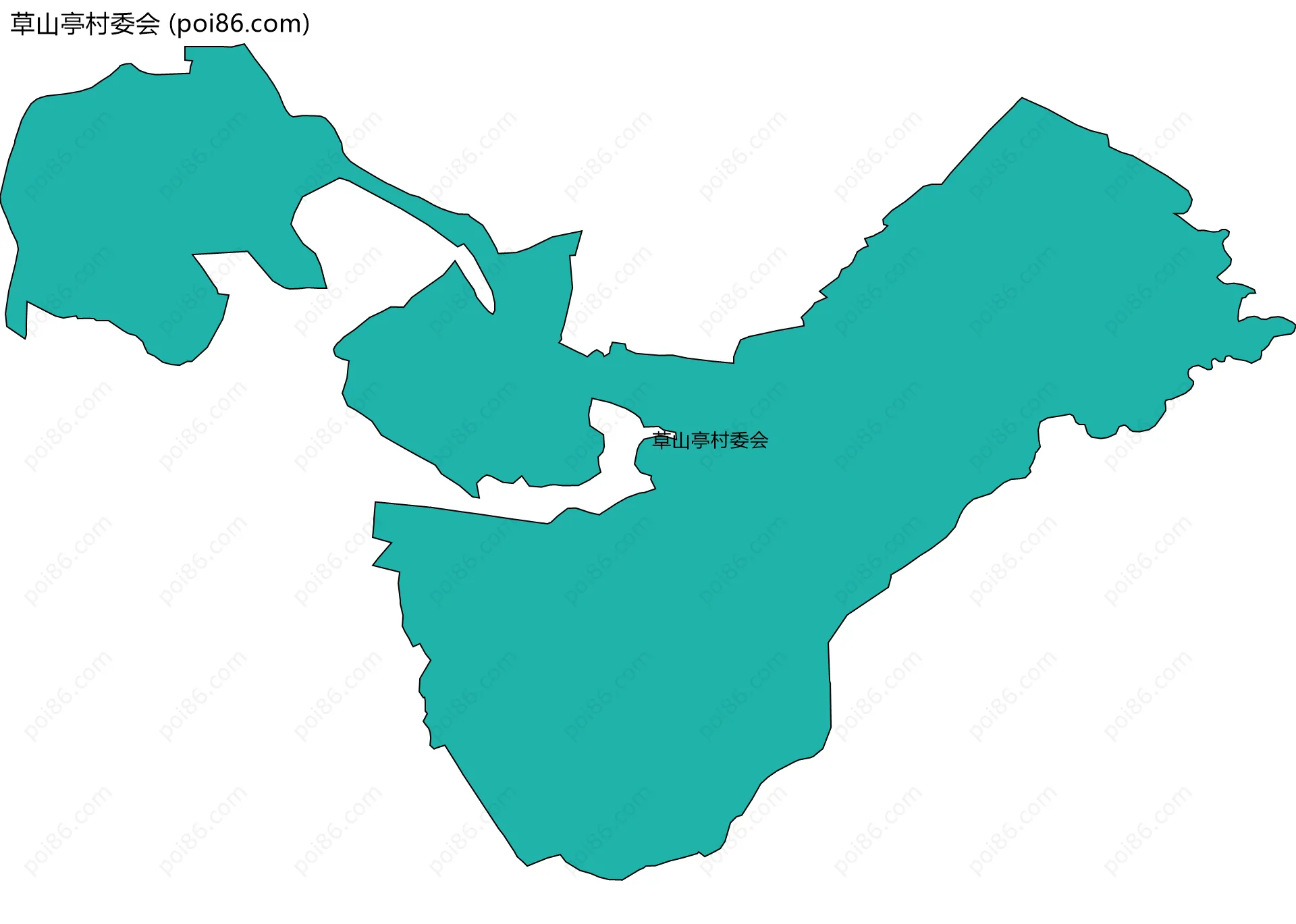 草山亭村委会边界地图