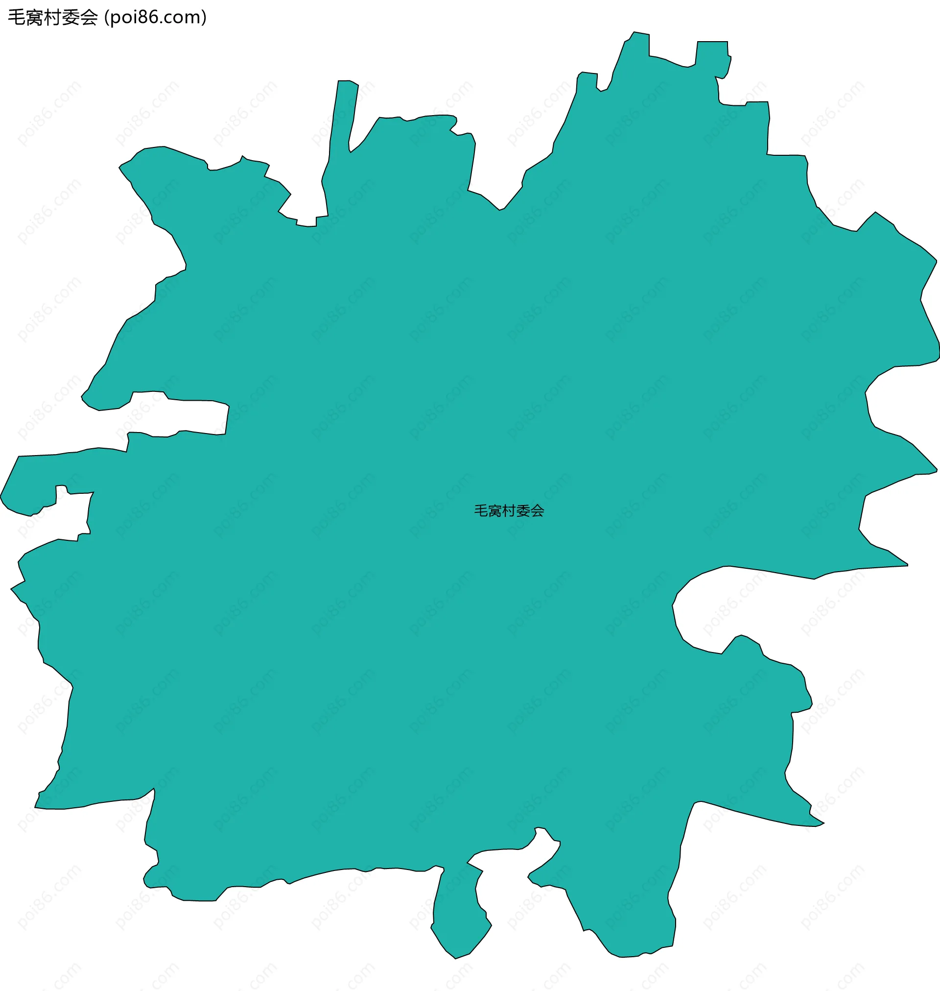 毛窝村委会边界地图
