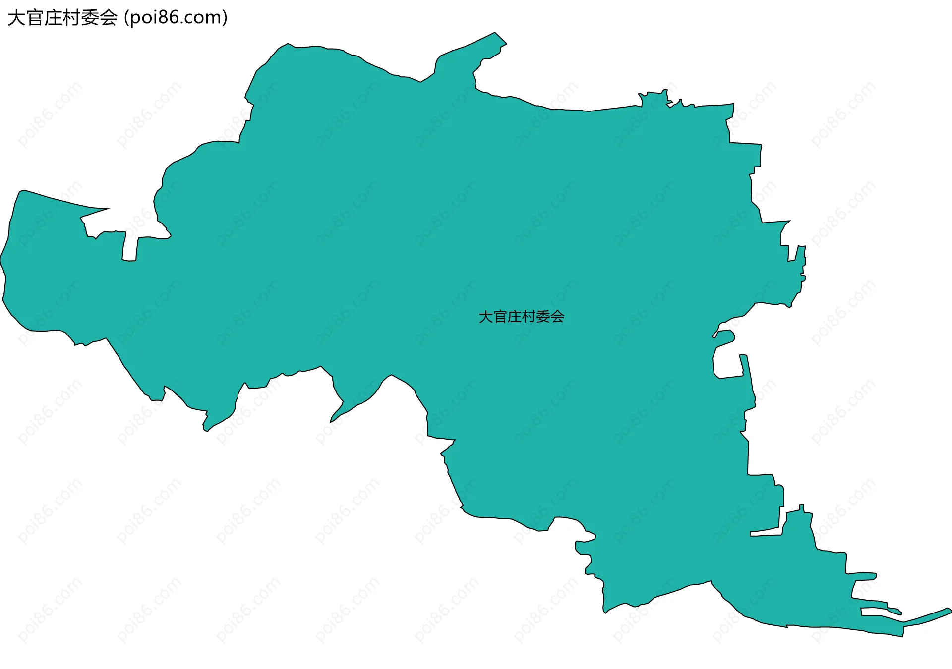 大官庄村委会边界地图