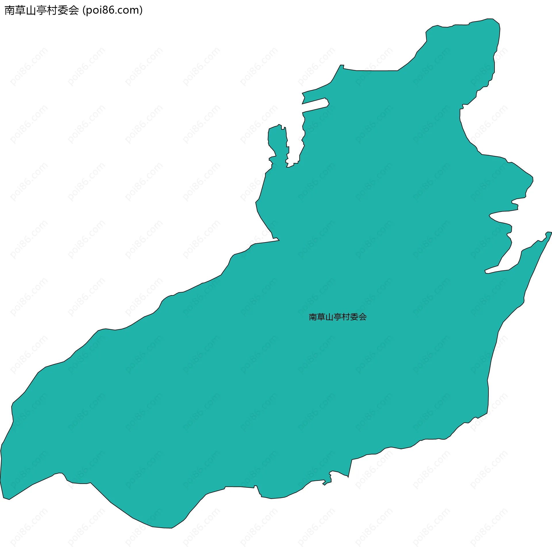 南草山亭村委会边界地图