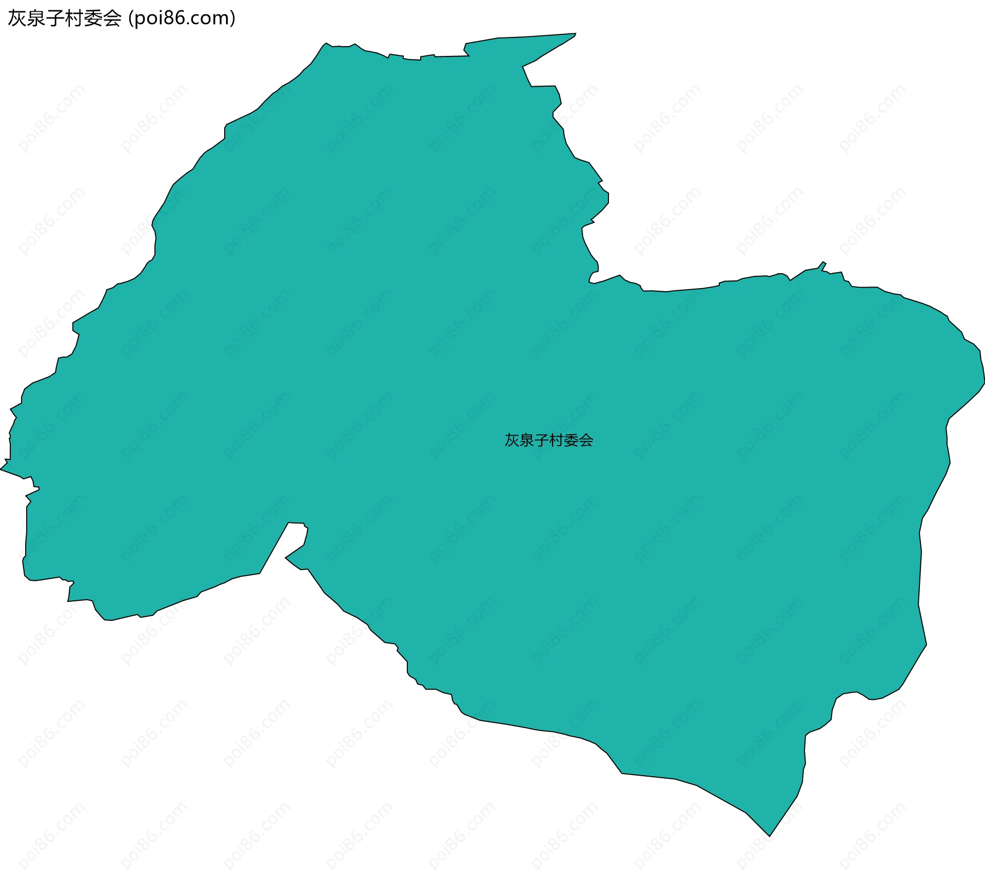 灰泉子村委会边界地图