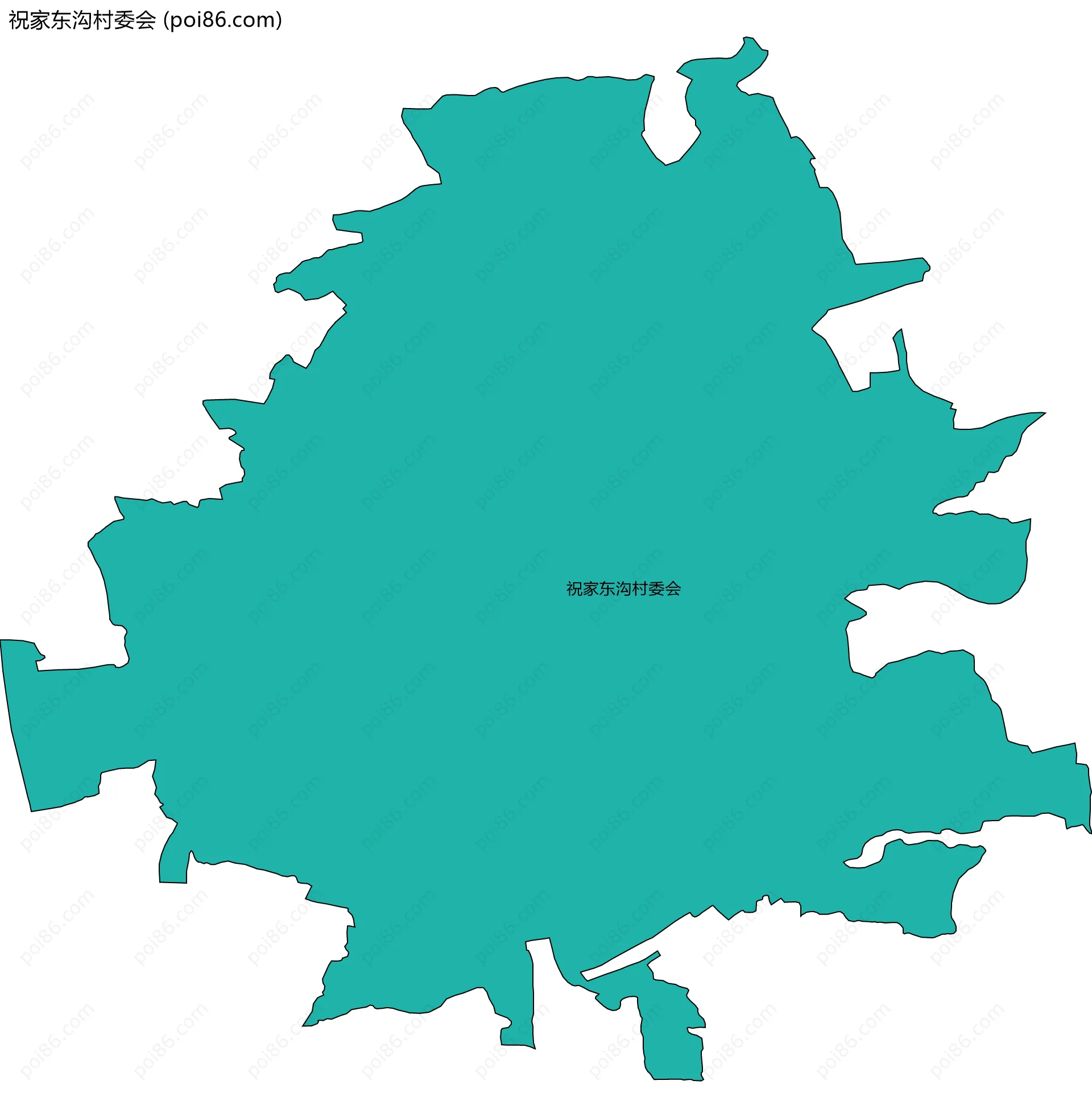 祝家东沟村委会边界地图