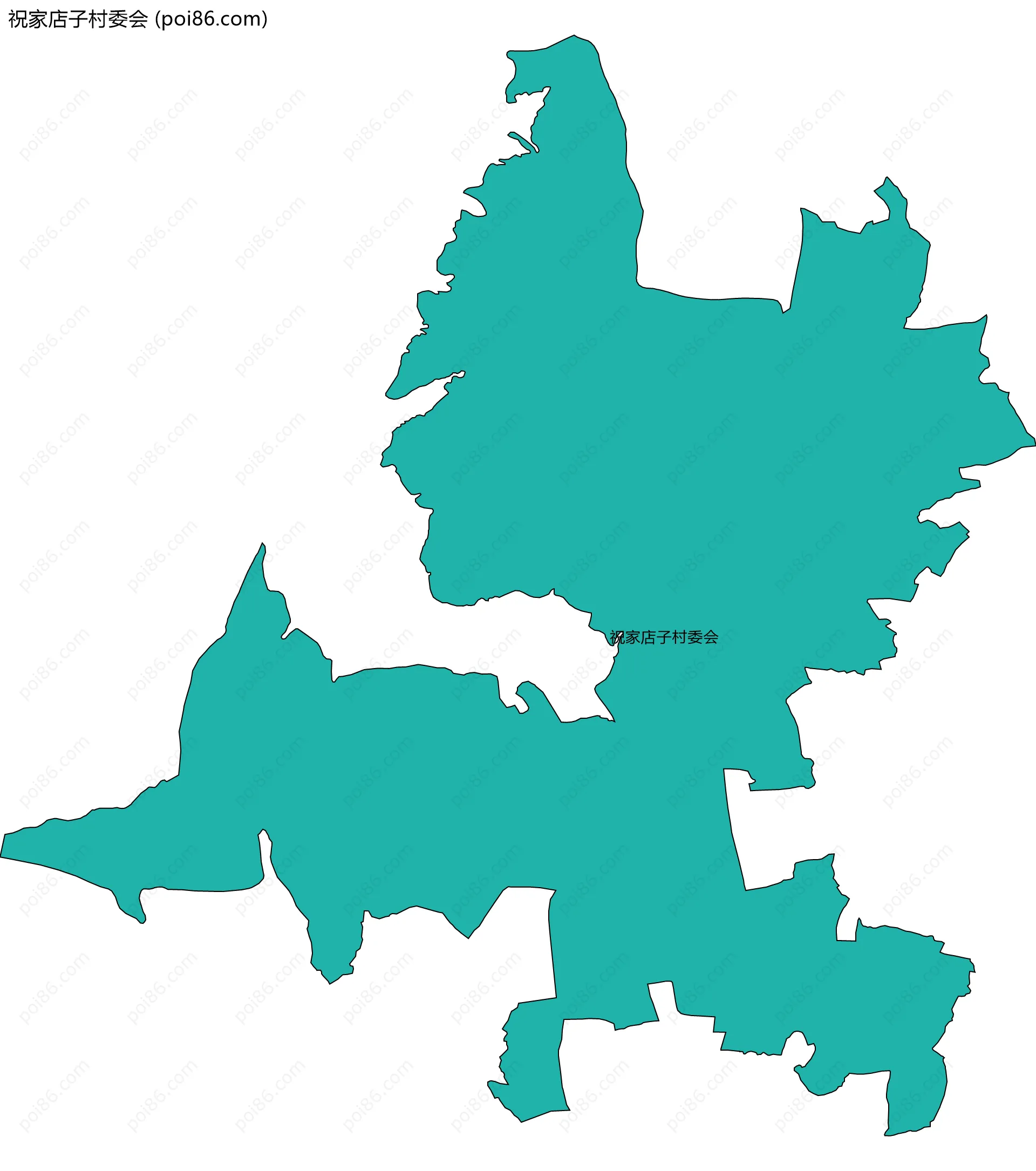 祝家店子村委会边界地图