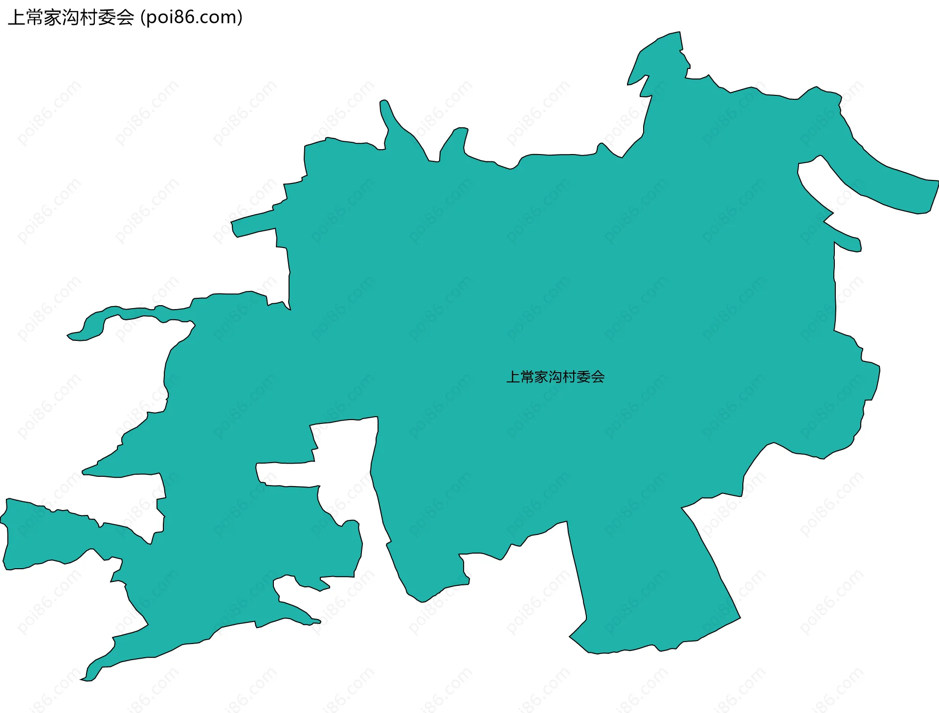 上常家沟村委会边界地图
