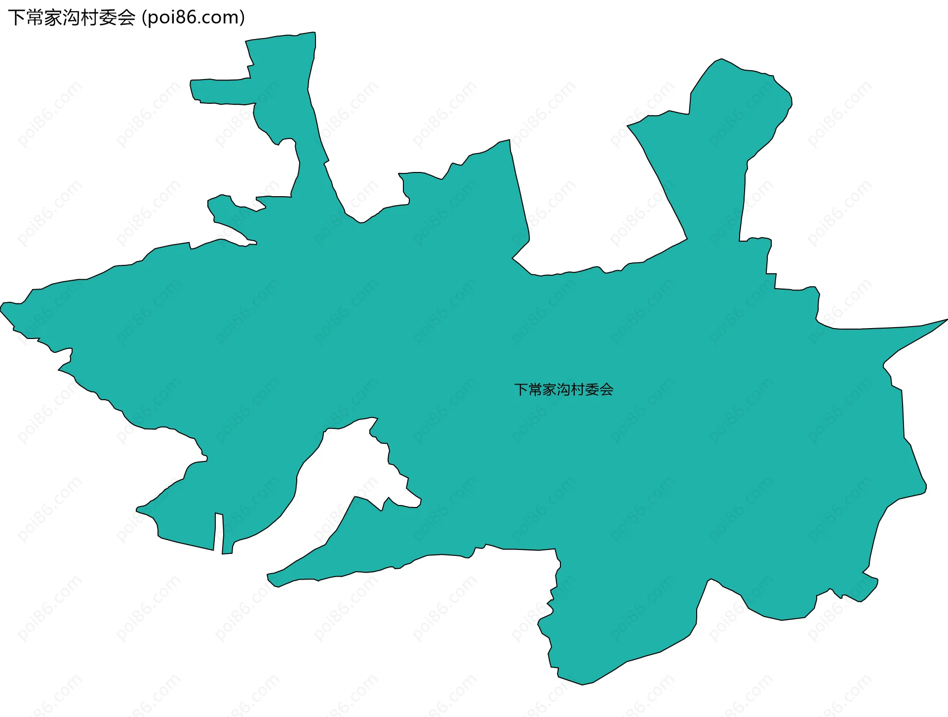 下常家沟村委会边界地图