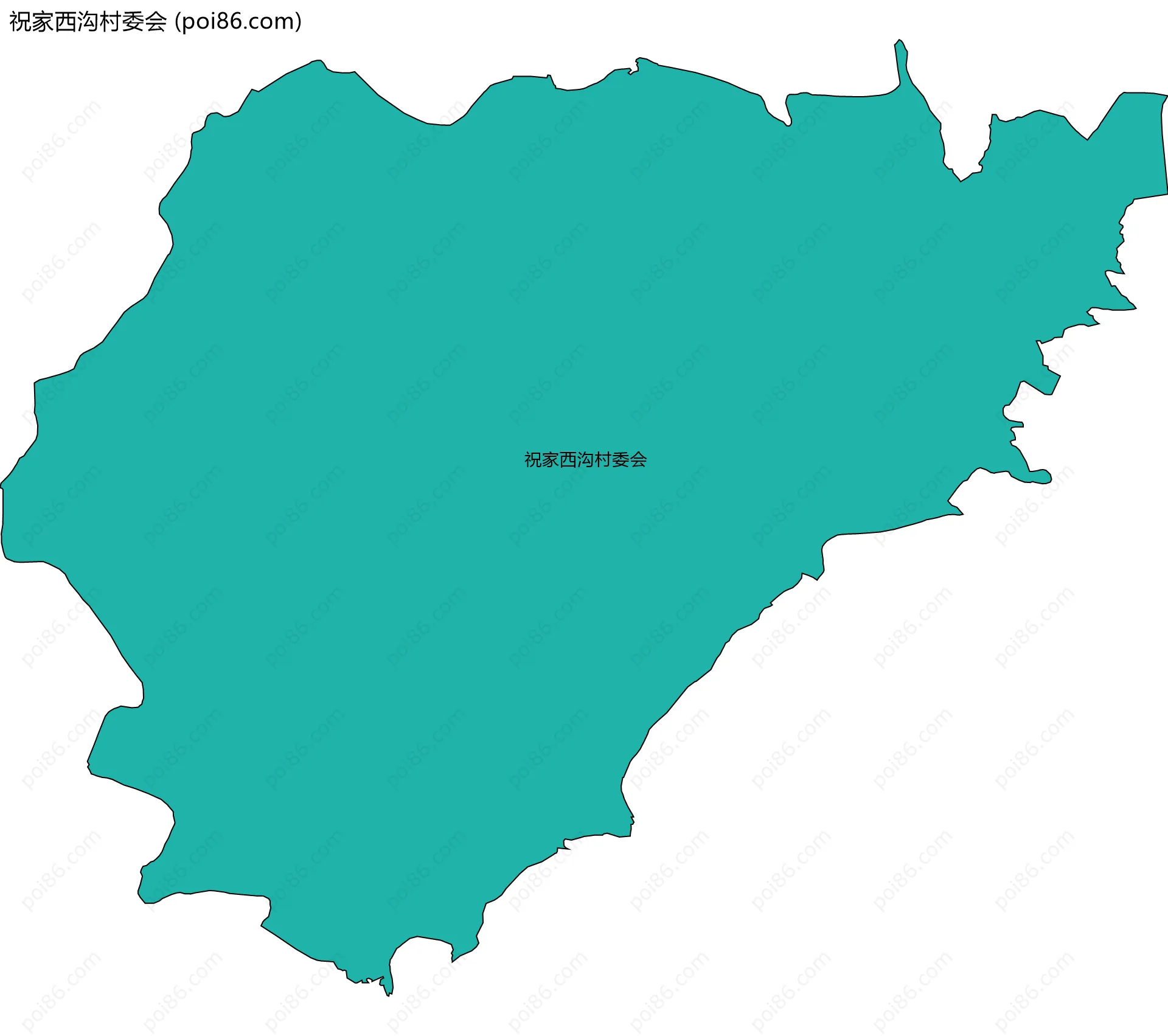 祝家西沟村委会边界地图