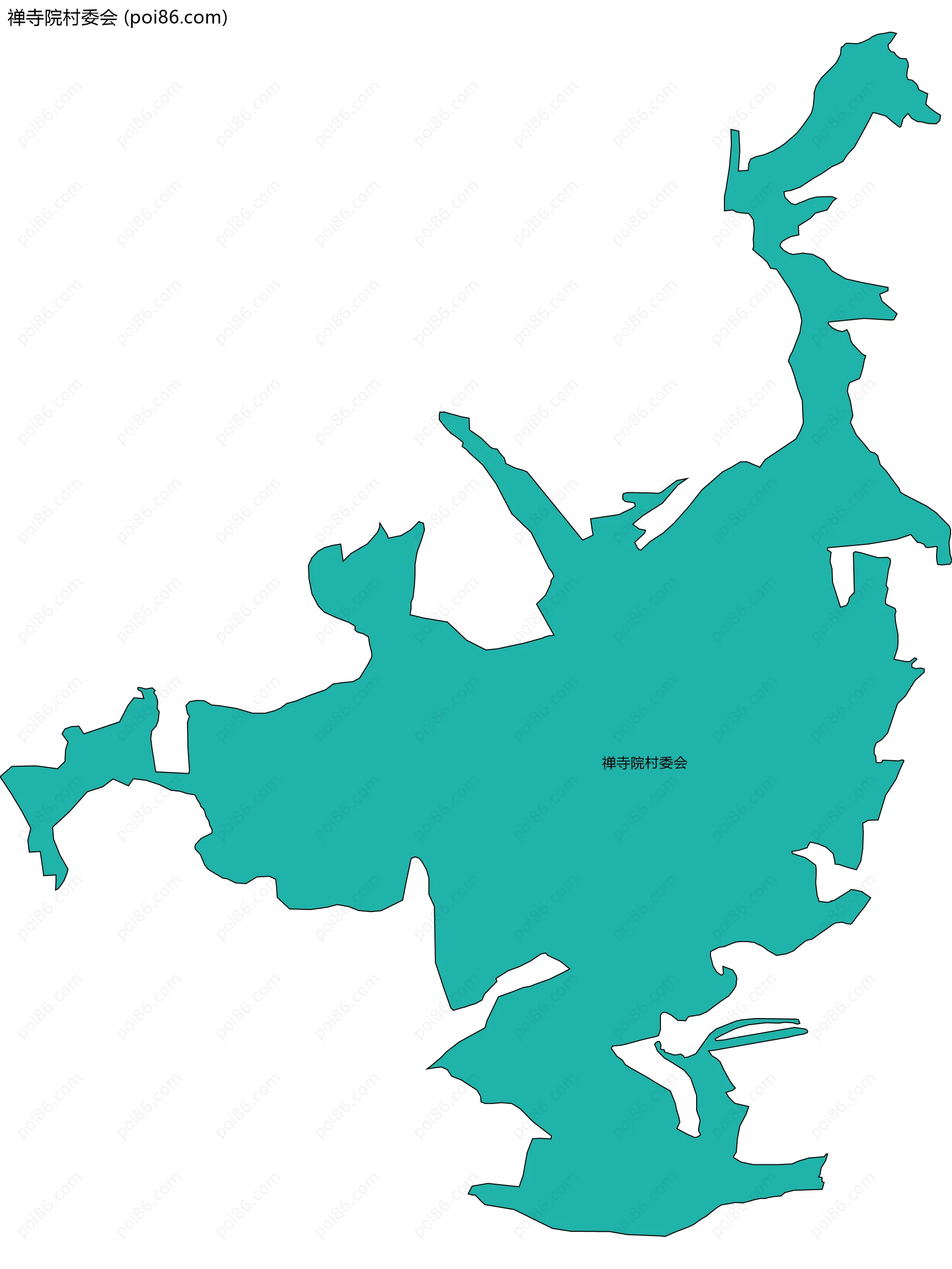 禅寺院村委会边界地图