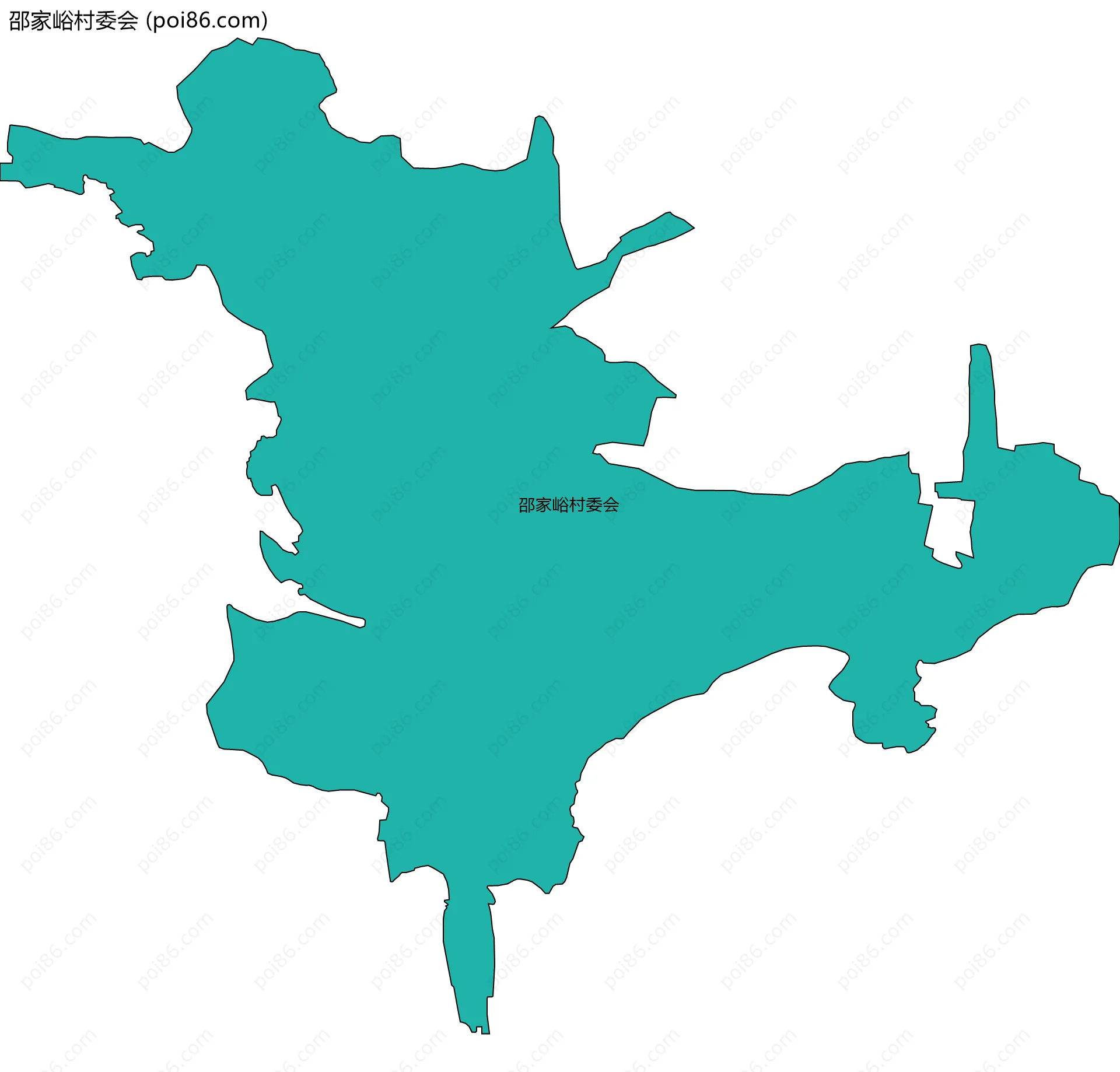 邵家峪村委会边界地图