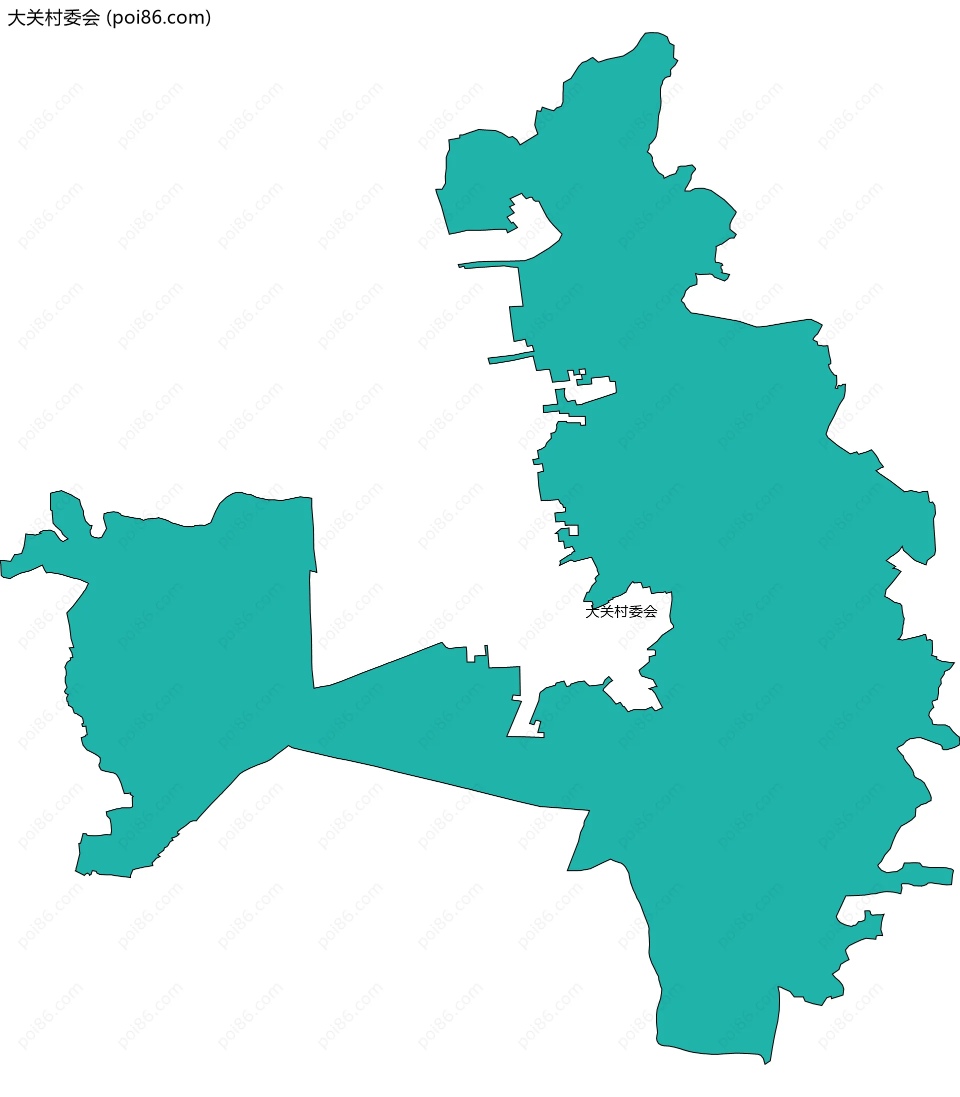 大关村委会边界地图