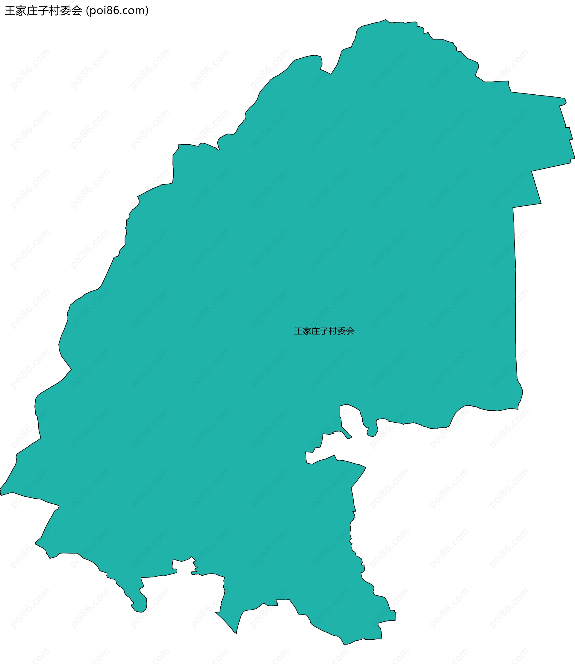 王家庄子村委会边界地图