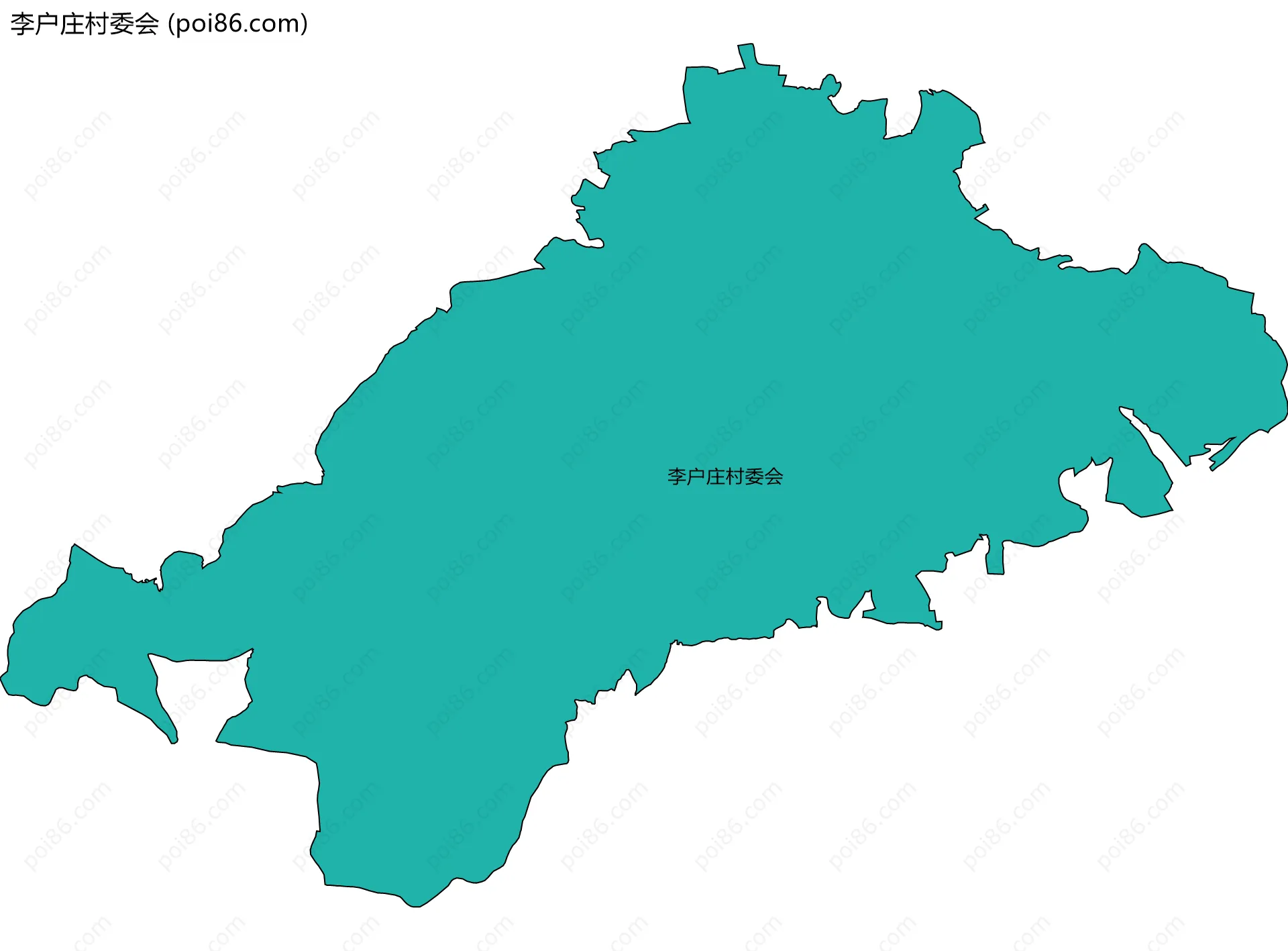 李户庄村委会边界地图