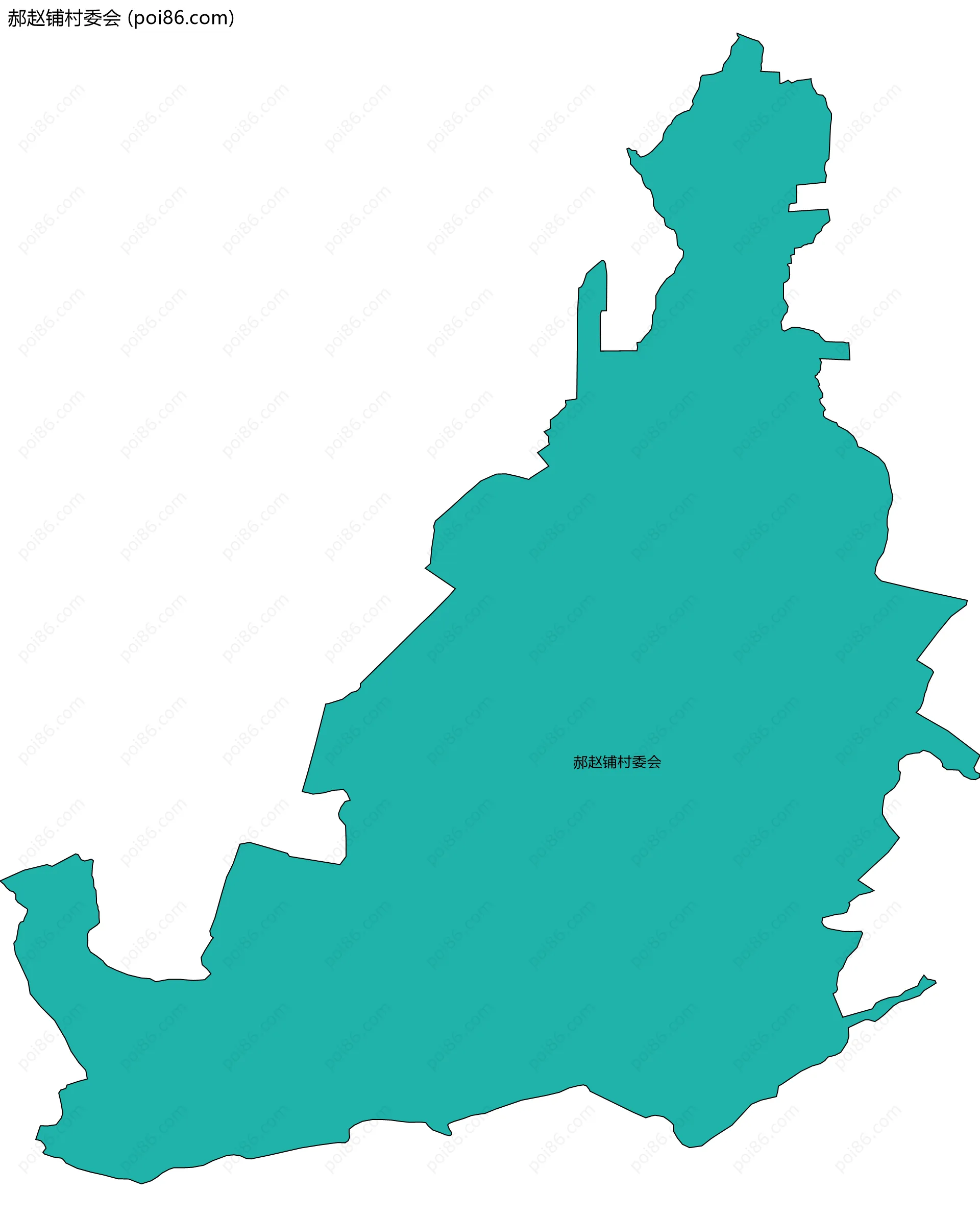 郝赵铺村委会边界地图