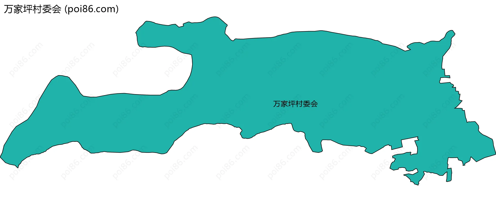 万家坪村委会边界地图