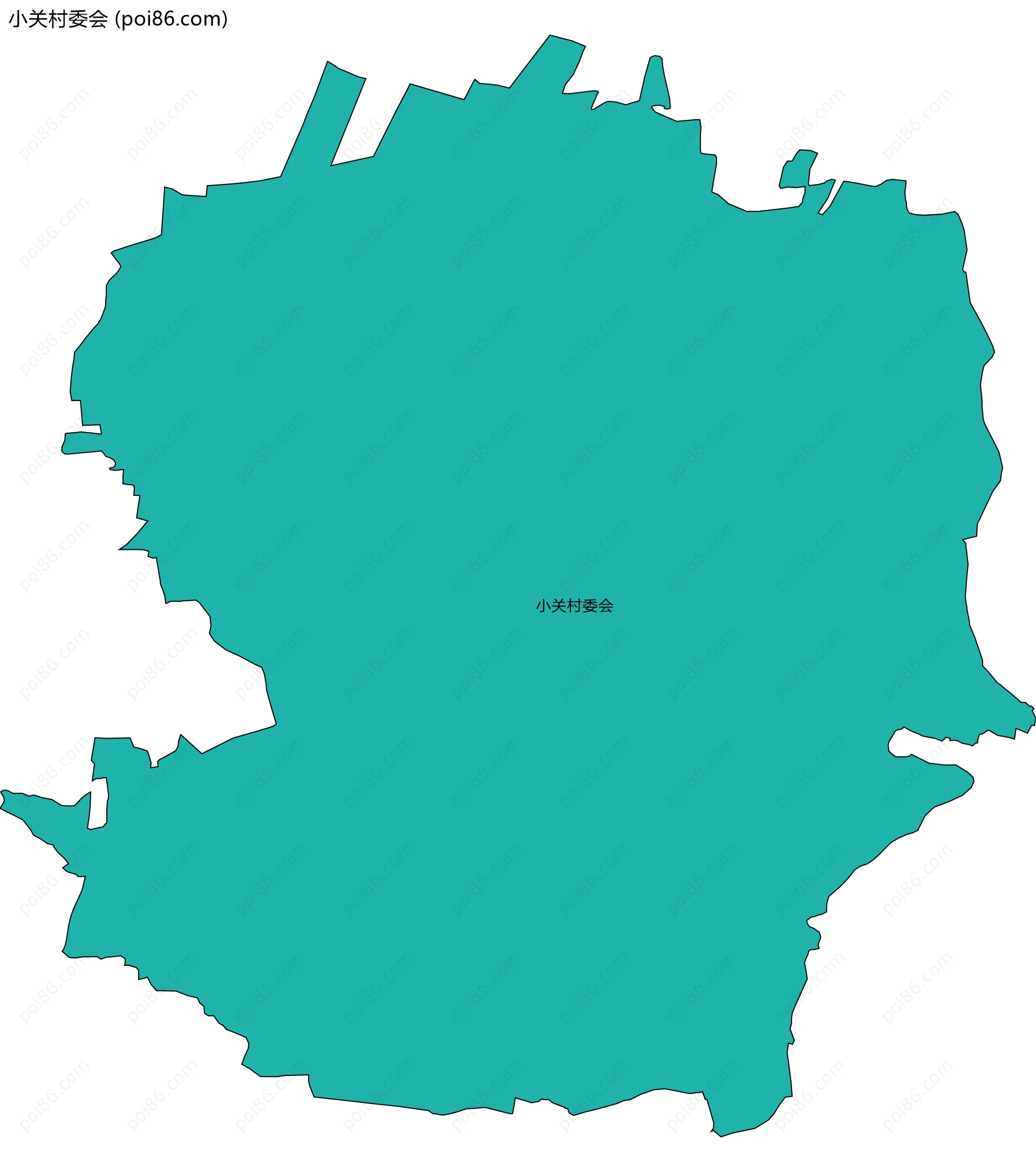小关村委会边界地图