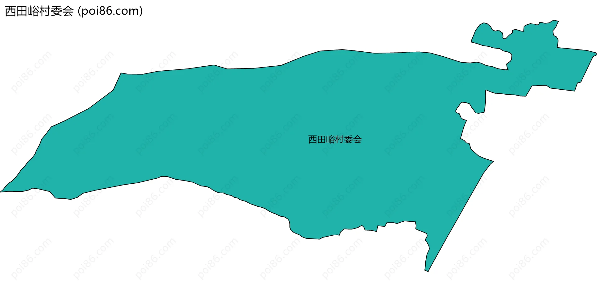 西田峪村委会边界地图
