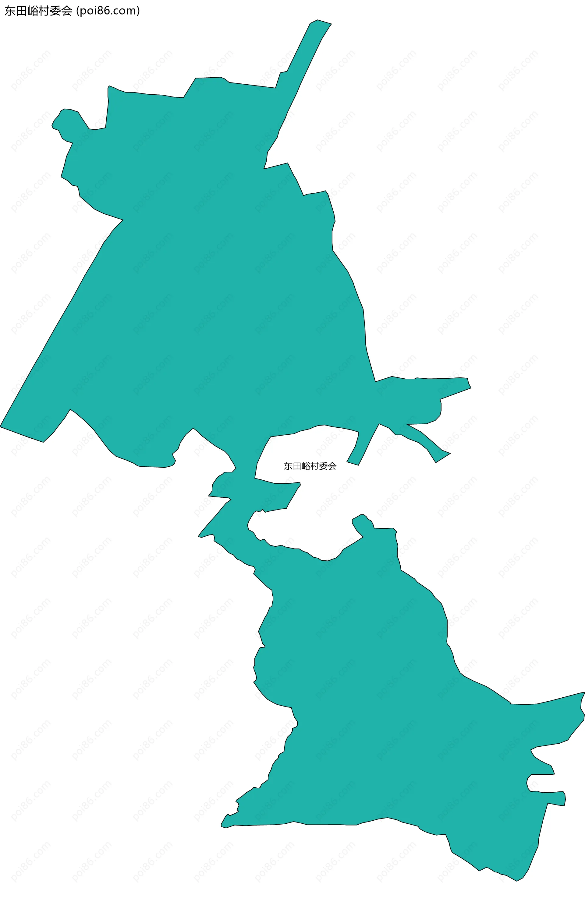 东田峪村委会边界地图