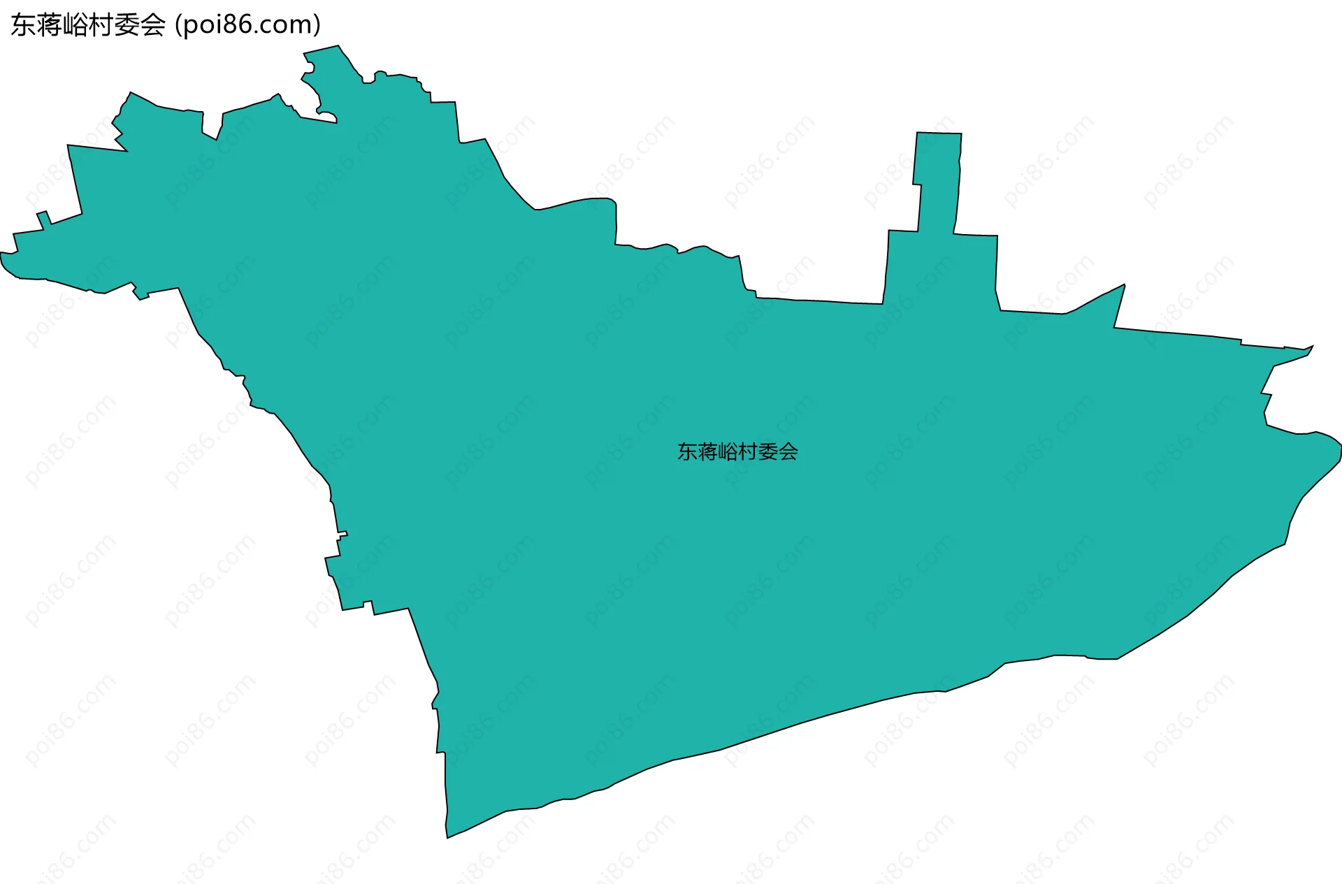 东蒋峪村委会边界地图