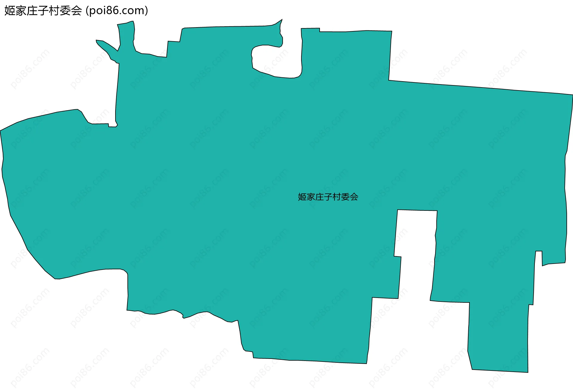 姬家庄子村委会边界地图