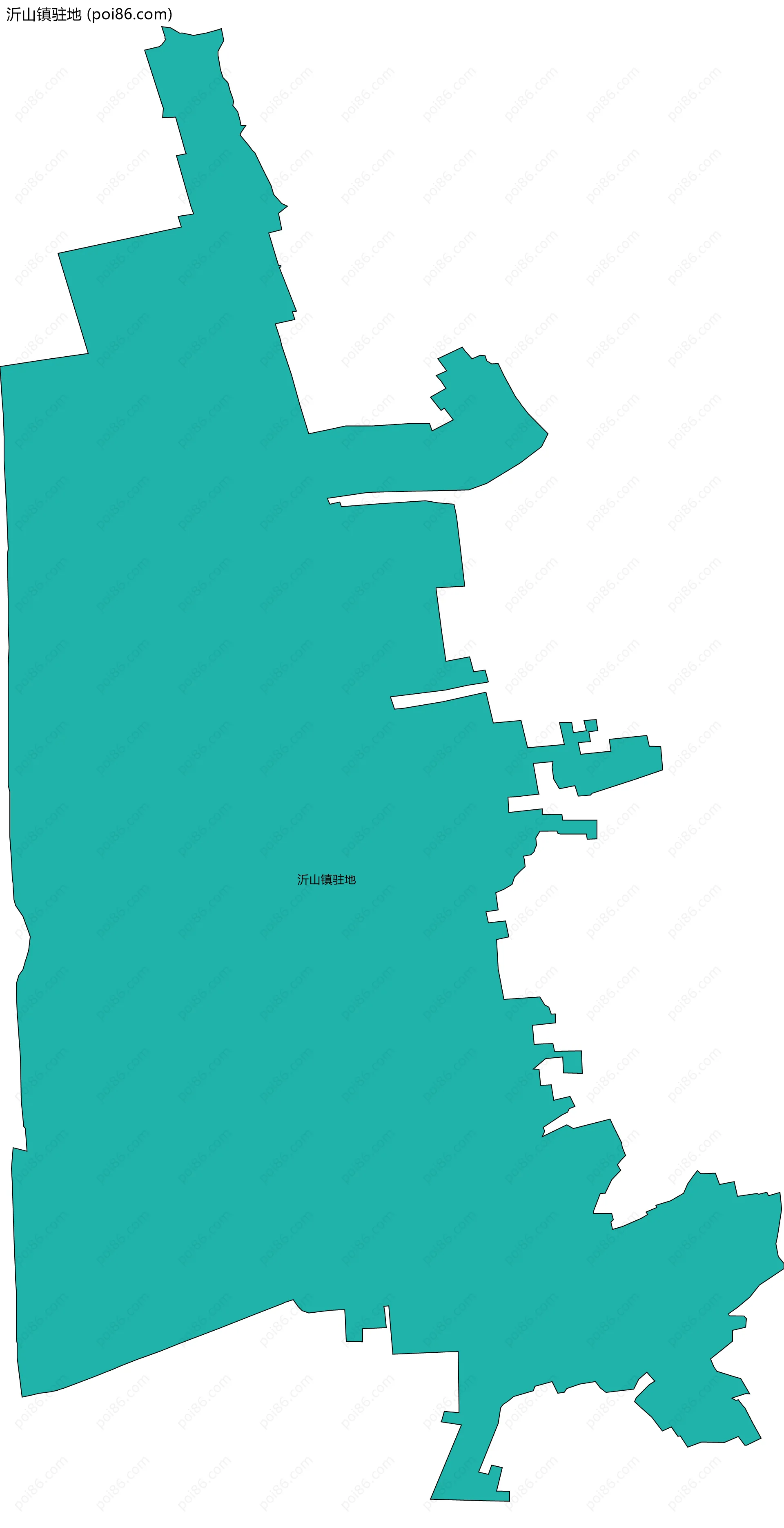 沂山镇驻地边界地图