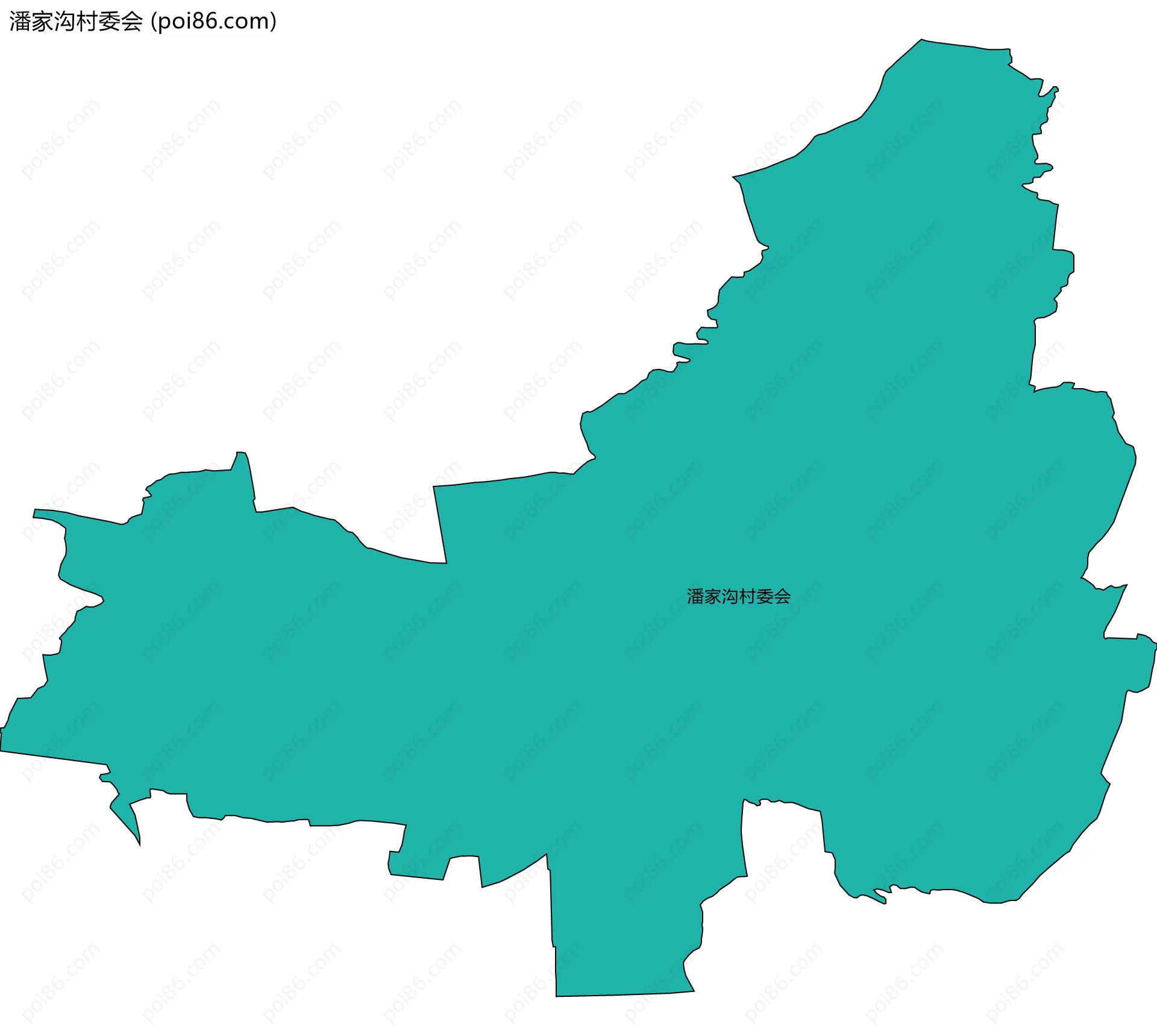 潘家沟村委会边界地图