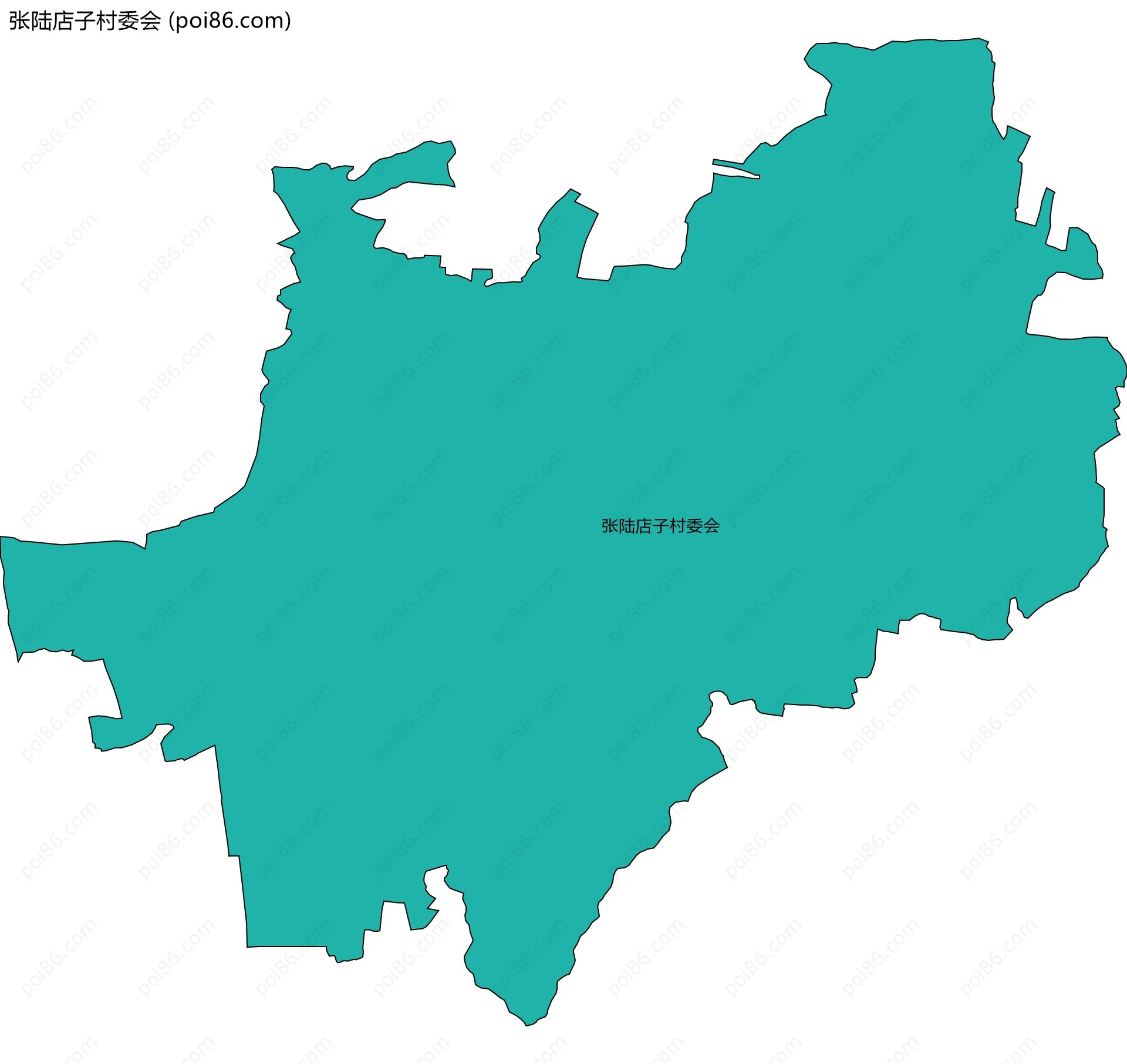 张陆店子村委会边界地图